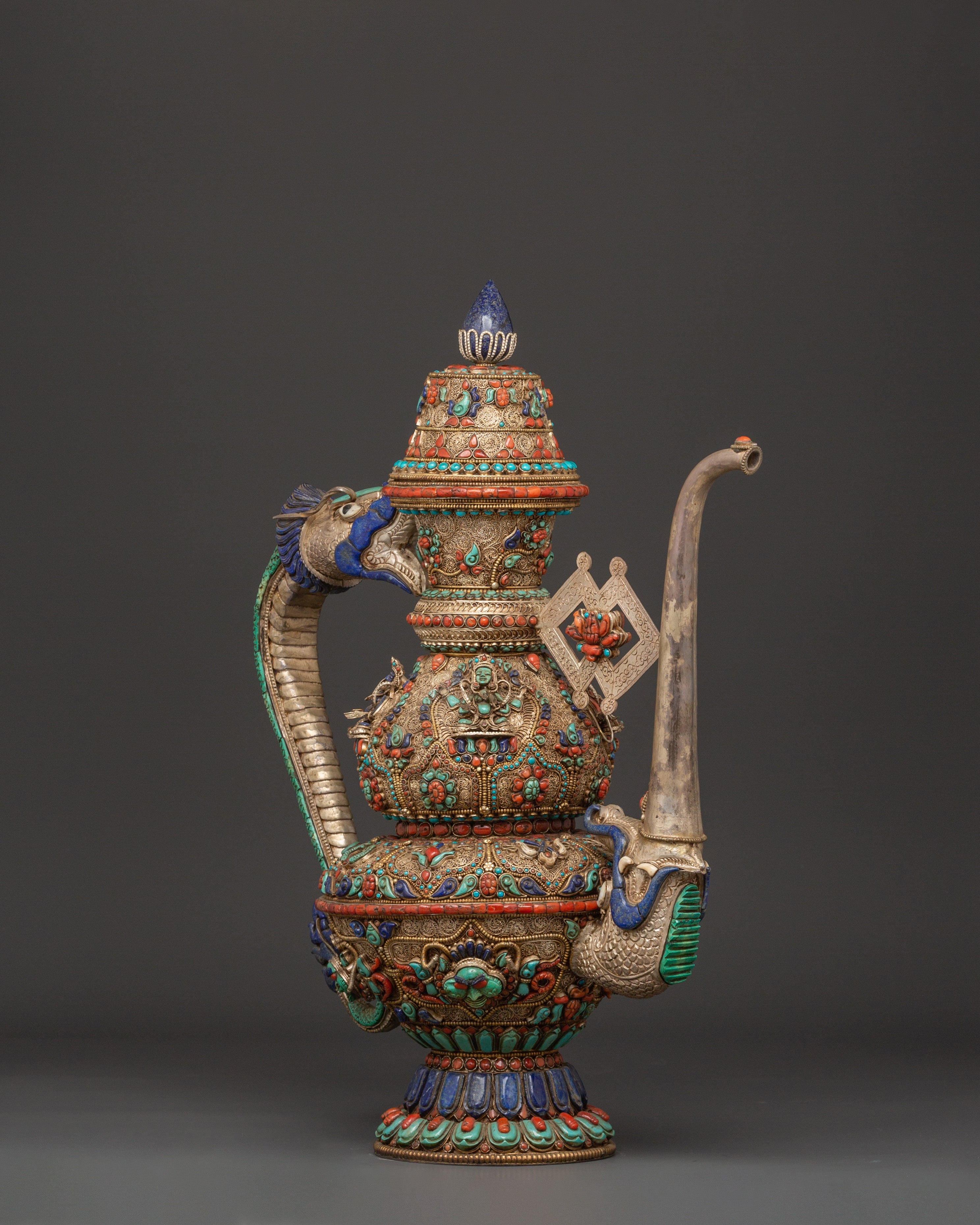 Tibetan Tea Pot with Dragon Handle | Buddhist Tibetan Home Decor Gifts