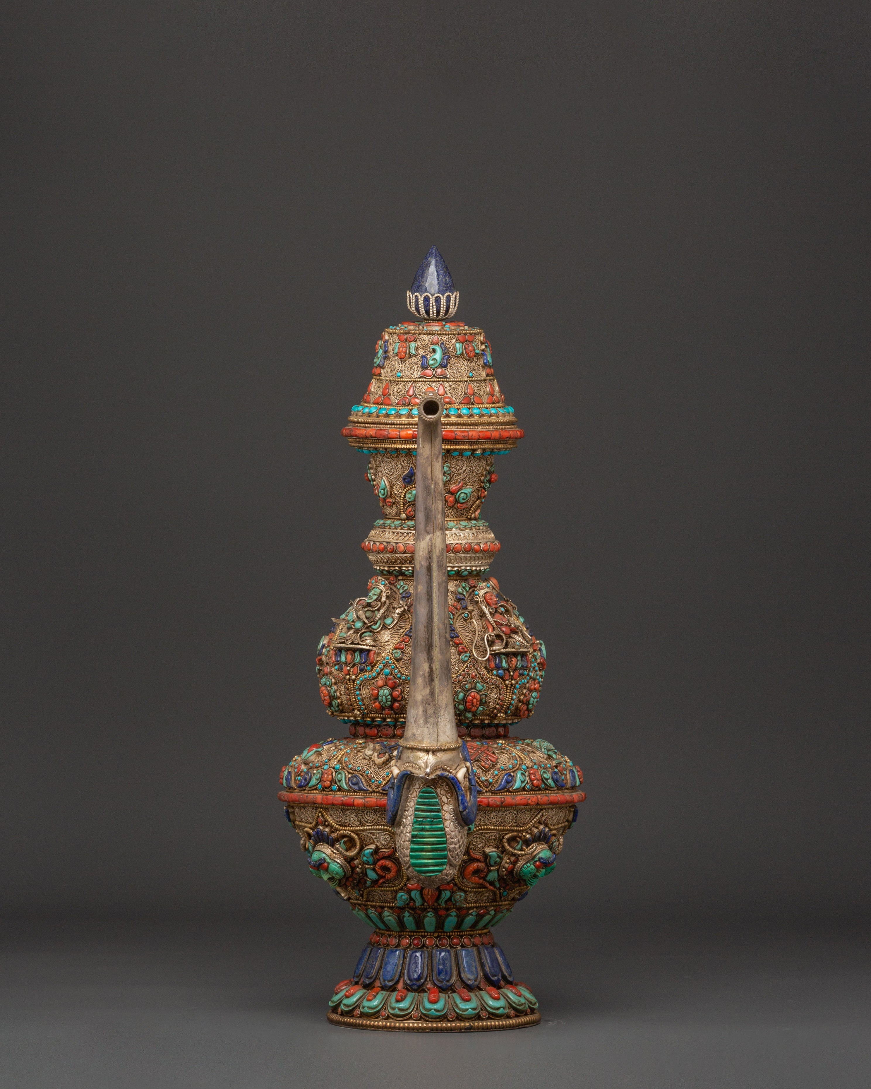 Tibetan Tea Pot with Dragon Handle | Buddhist Tibetan Home Decor Gifts