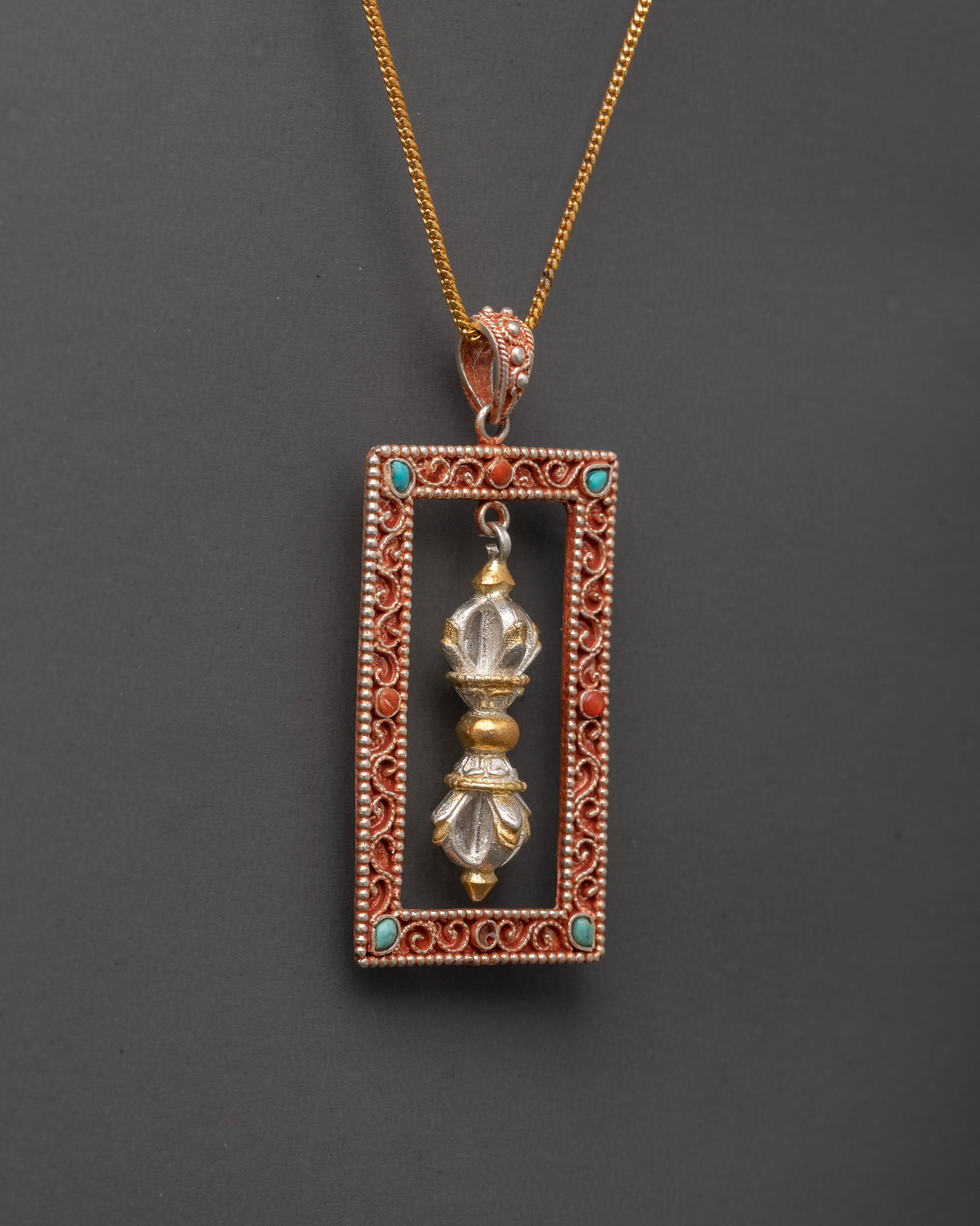 Handcrafted Ritual Dorje Locket | Sacred Tibetan Blessing Pendant