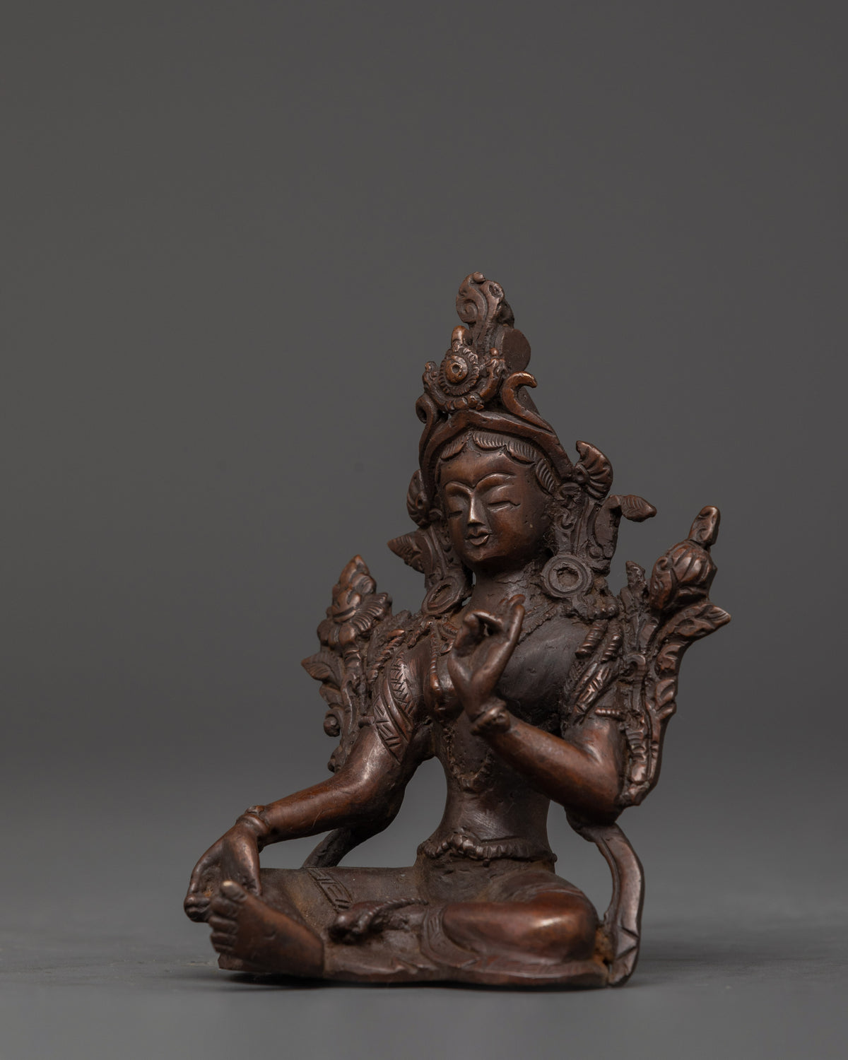 Handcrafted Green Tara Tibetan Statue | Shrine and Spiritual Practice Decor