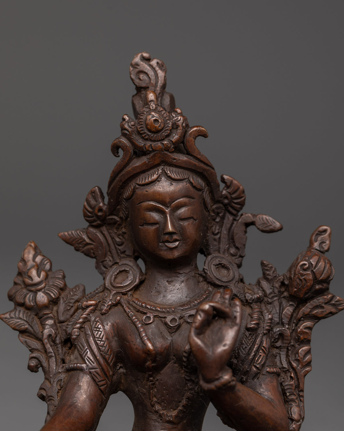 Handcrafted Green Tara Tibetan Statue | Shrine and Spiritual Practice Decor