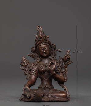Handcrafted Green Tara Tibetan Statue | Shrine and Spiritual Practice Decor