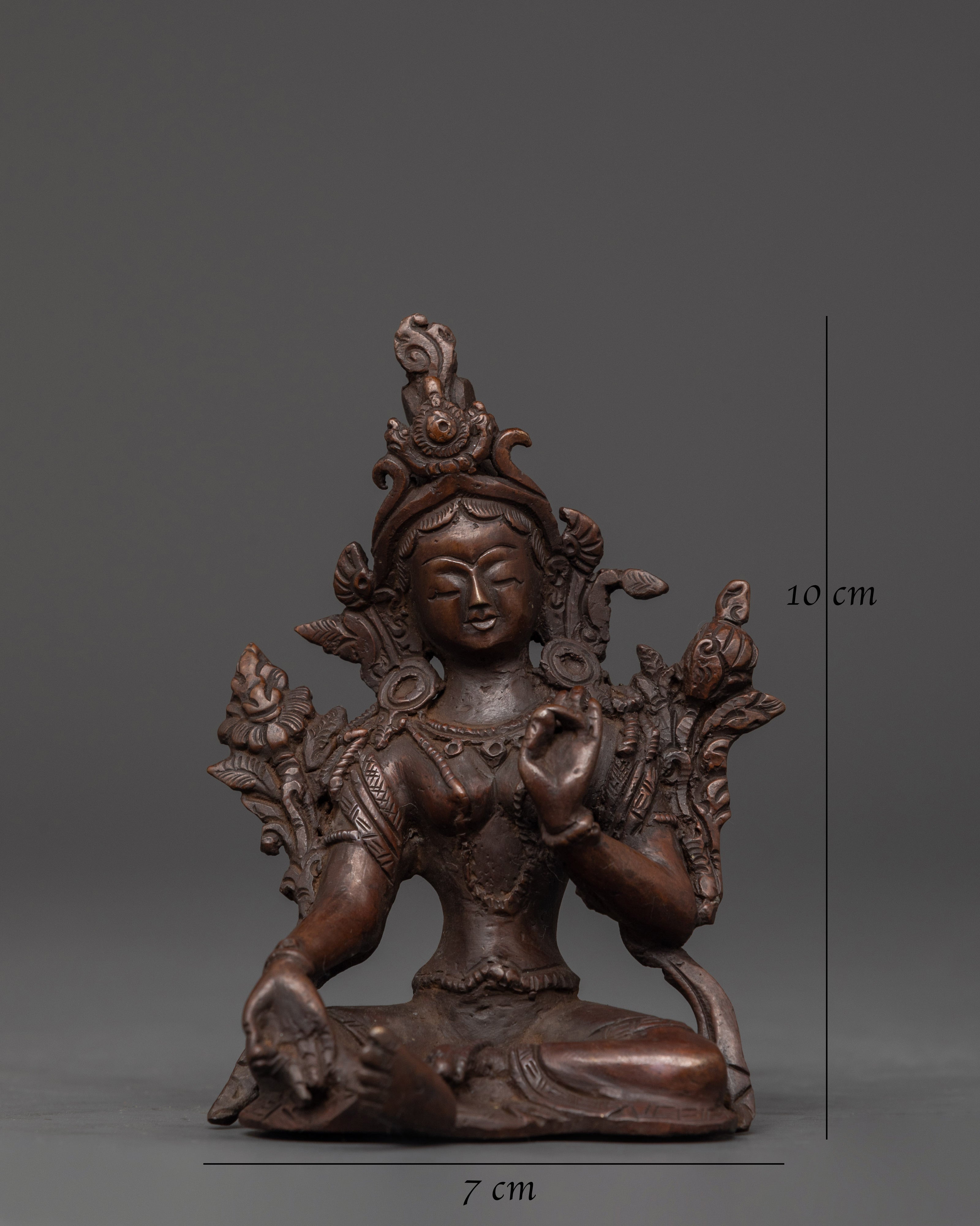 Handcrafted Green Tara Tibetan Statue | Shrine and Spiritual Practice Decor