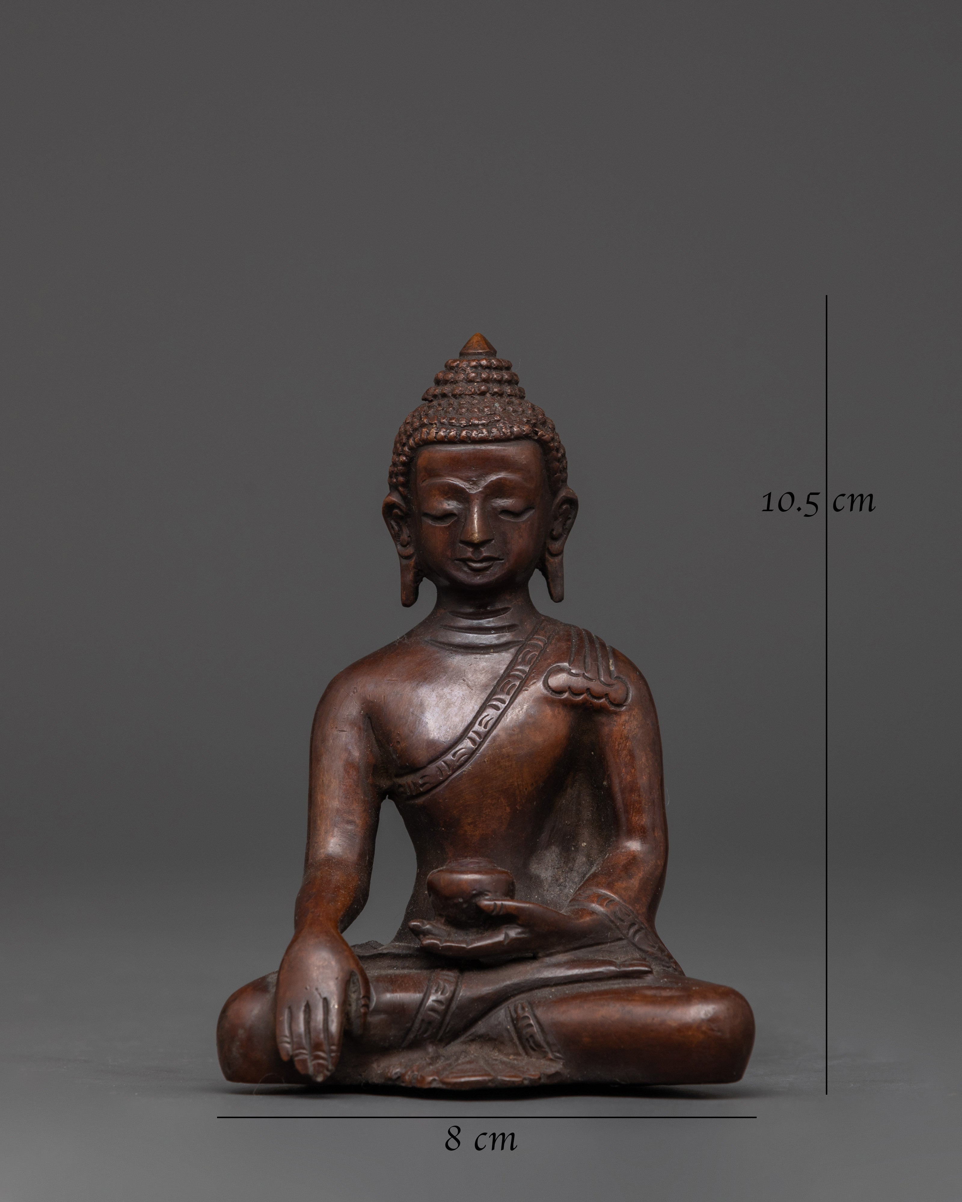 Enlightenment Buddha Set | Oxidized Copper Statues