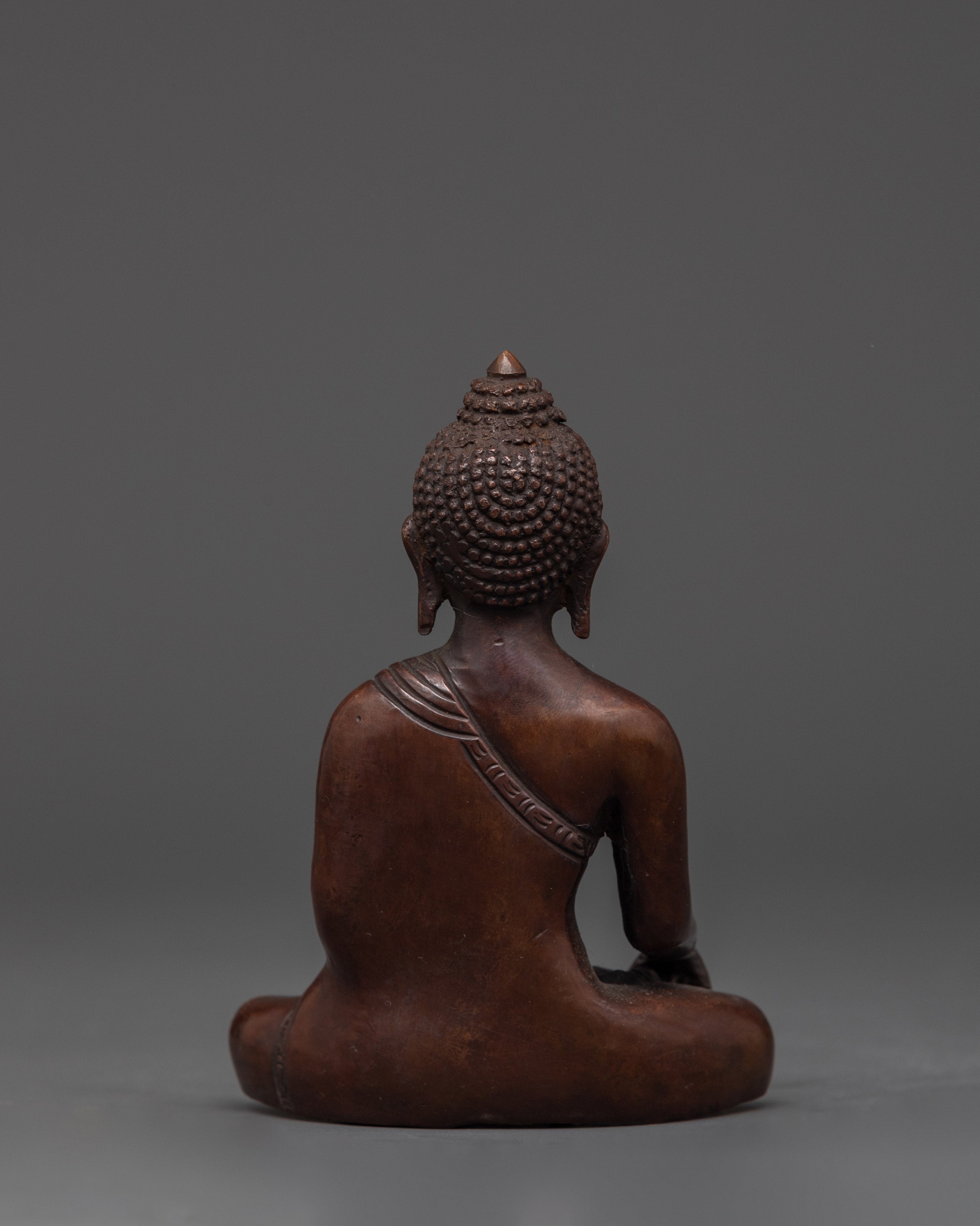 Oxidized Copper Buddha Set | Handcrafted Five Buddha Statues