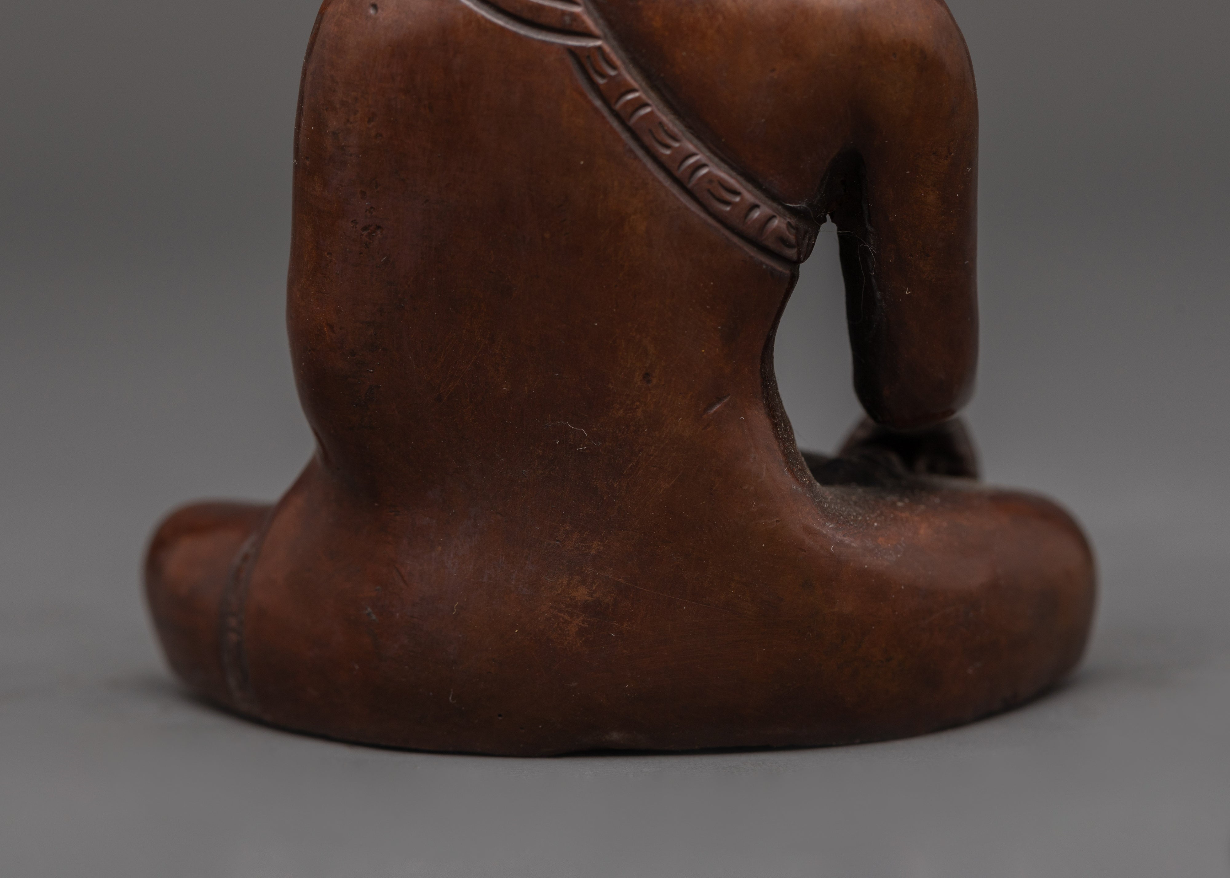 Enlightened One Statue | Handcrafted Oxidized Copper Shakyamuni Buddha