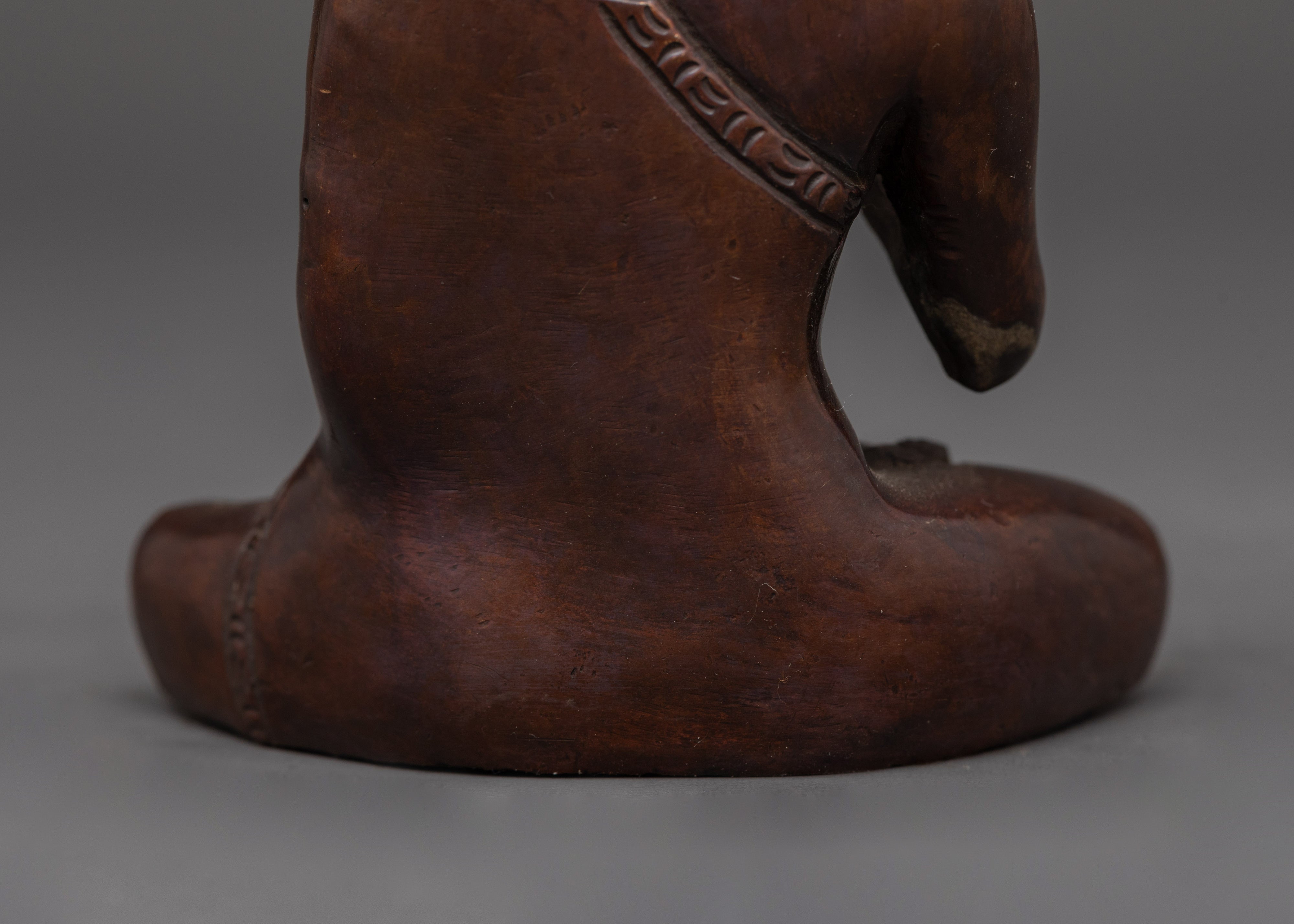 Fearless Deity Amoghasiddhi Oxidized Copper Statue | For Altar Decor