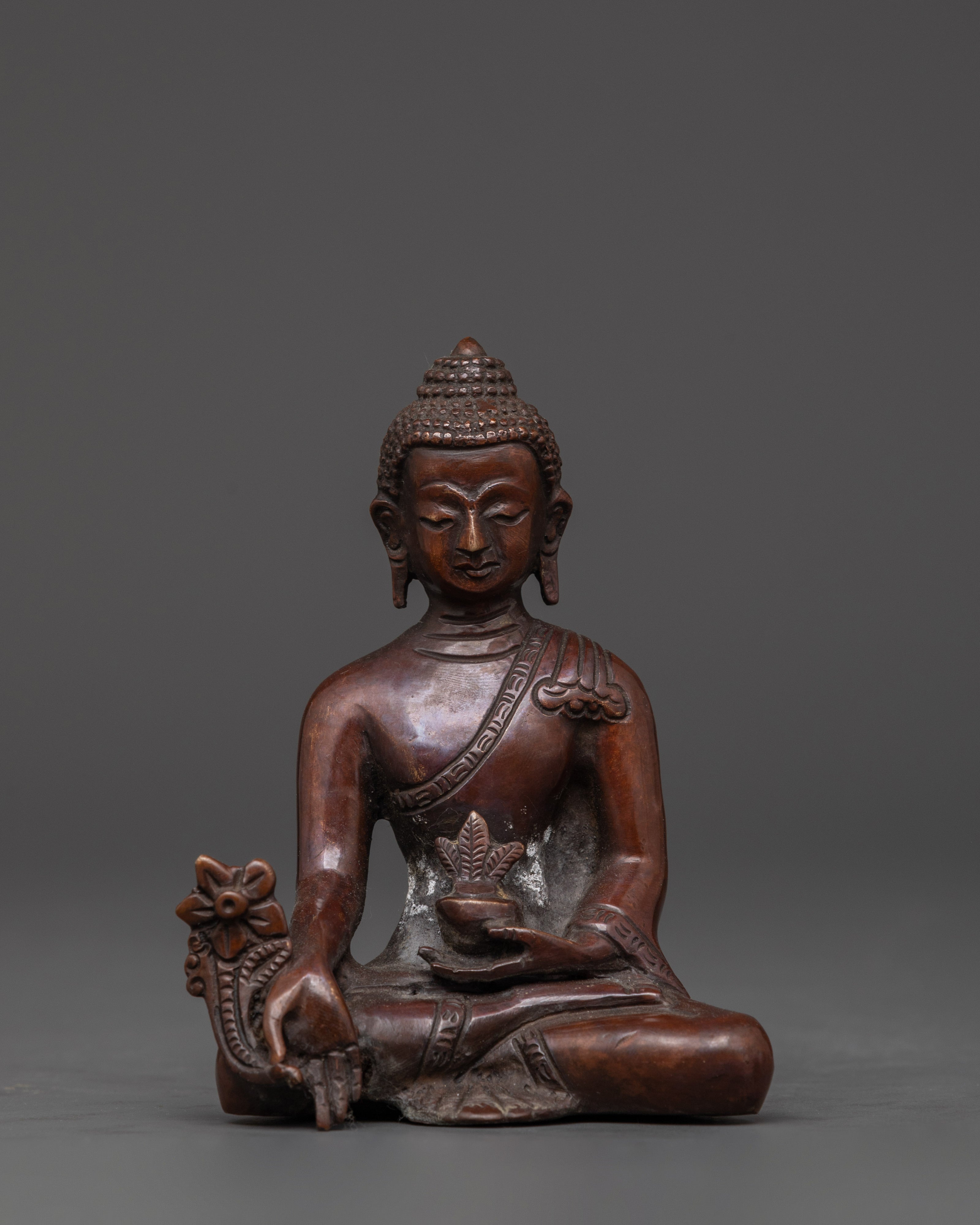Enlightenment Buddha Set | Oxidized Copper Statues