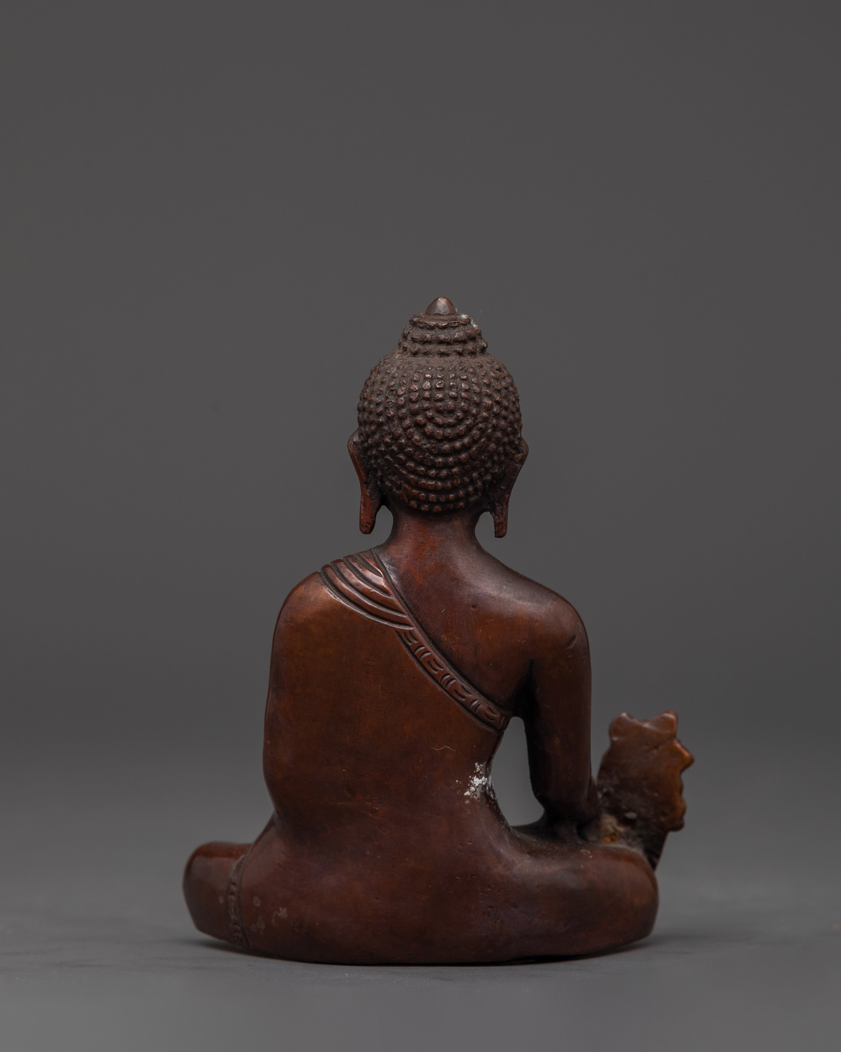 Handcrafted Bhaisajyaguru Buddha Statue | Oxidized Copper Healing Buddha Figure