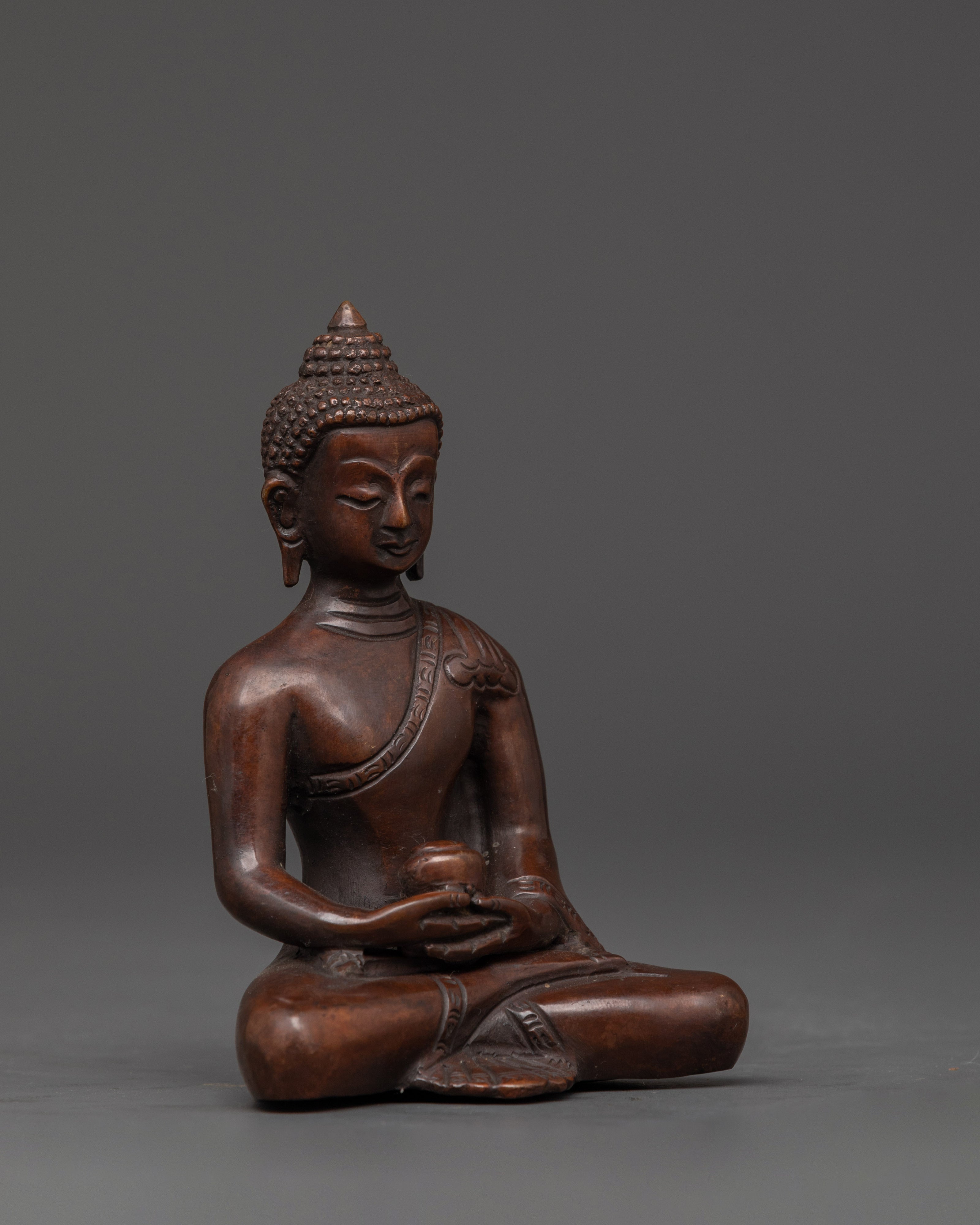 Amitabha Buddha Sculpture | Oxidized Copper Statue