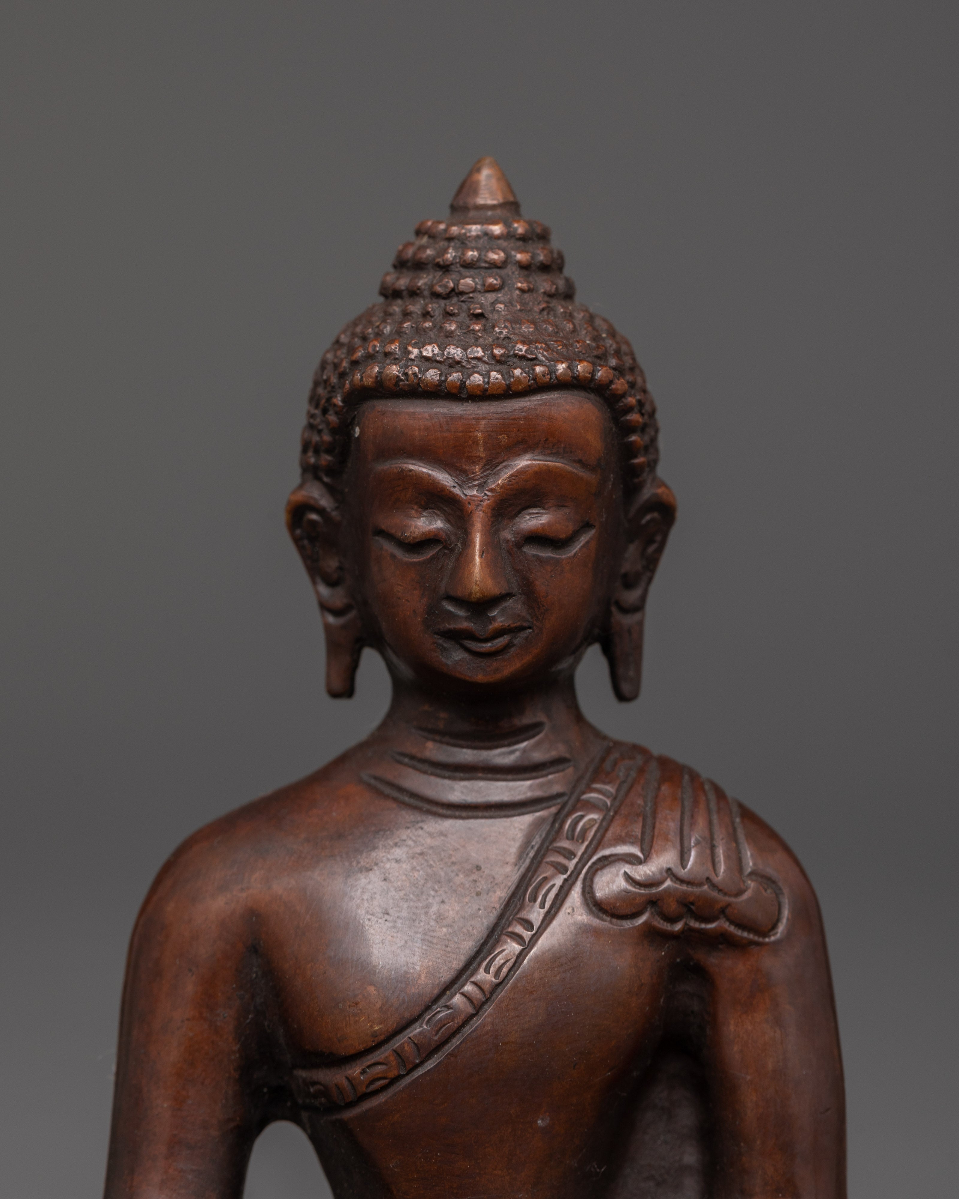 Amitabha Buddha Sculpture | Oxidized Copper Statue