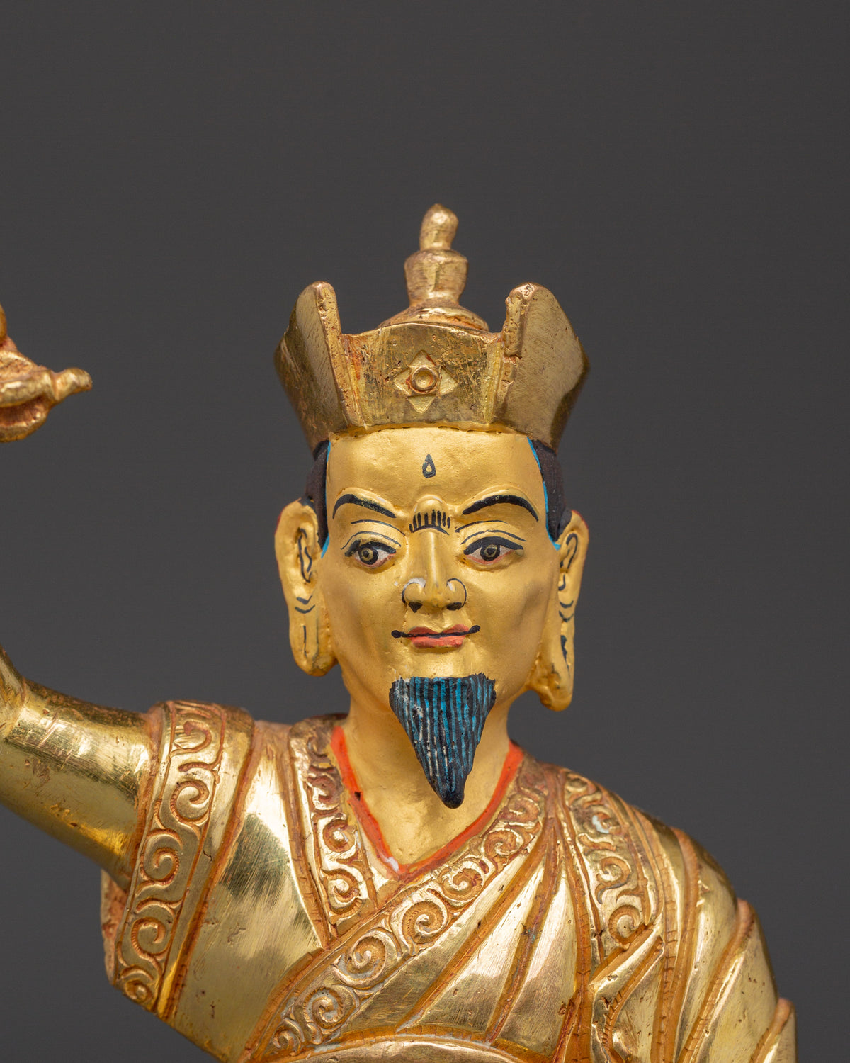 16th Karmapa Sculpture | Handcrafted Gold-Plated Tibetan Buddhist Statue