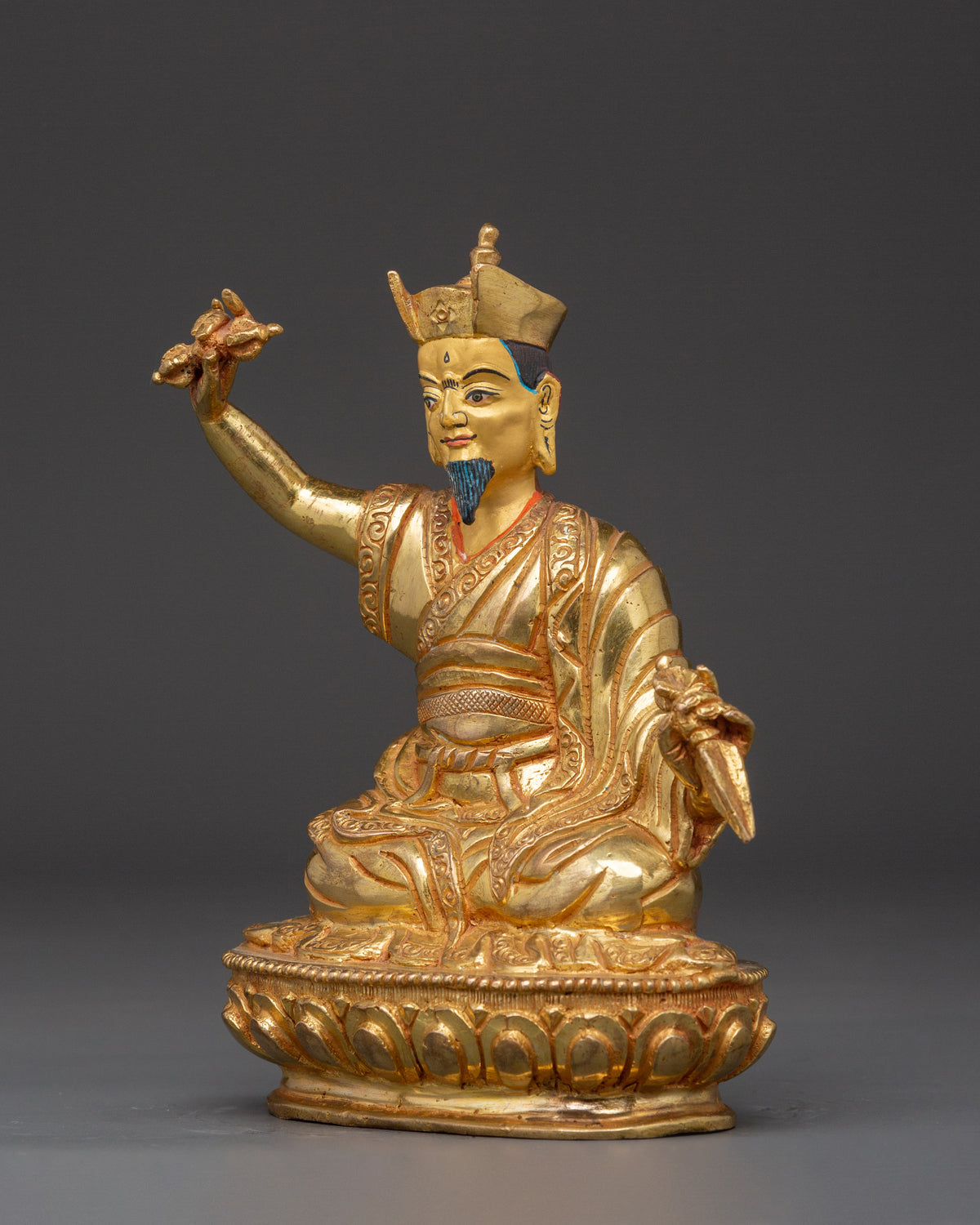 16th Karmapa Sculpture | Handcrafted Gold-Plated Tibetan Buddhist Statue