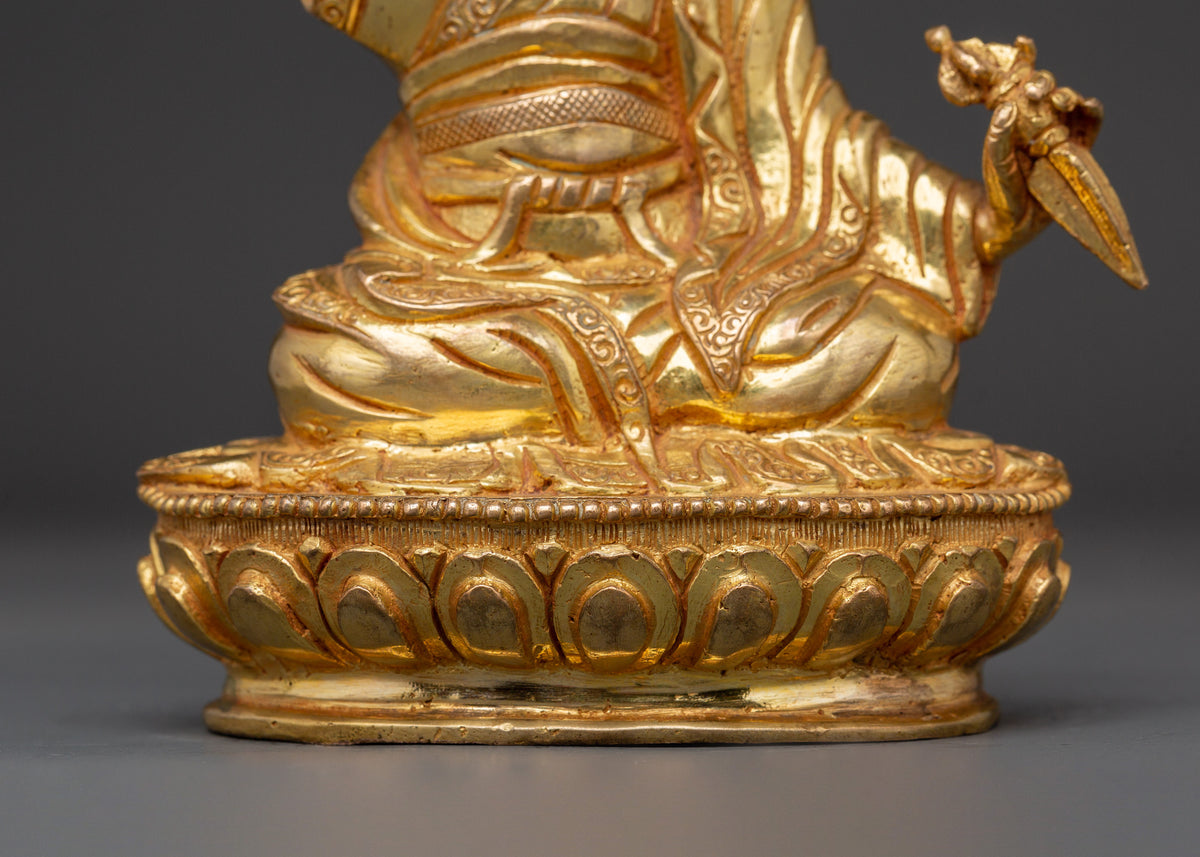 16th Karmapa Sculpture | Handcrafted Gold-Plated Tibetan Buddhist Statue