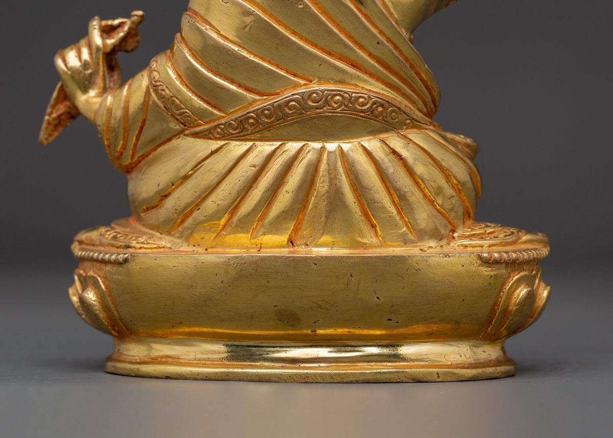 16th Karmapa Sculpture | Handcrafted Gold-Plated Tibetan Buddhist Statue