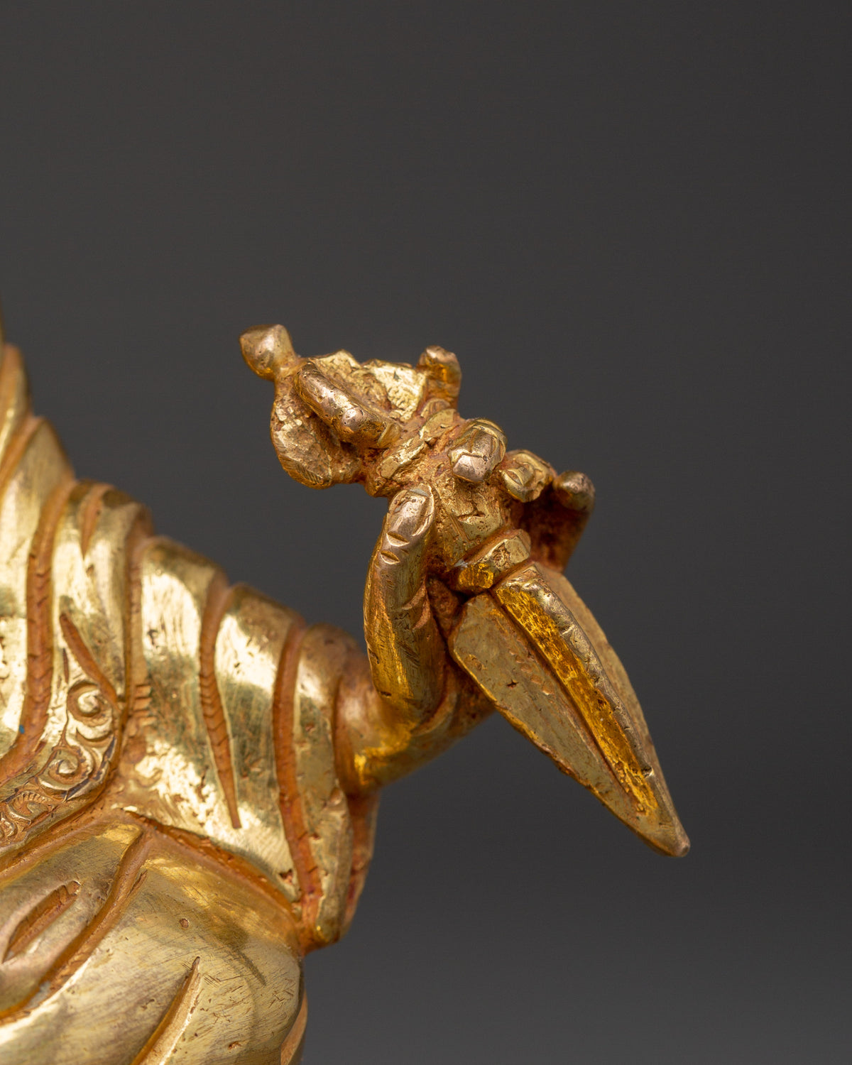 16th Karmapa Sculpture | Handcrafted Gold-Plated Tibetan Buddhist Statue
