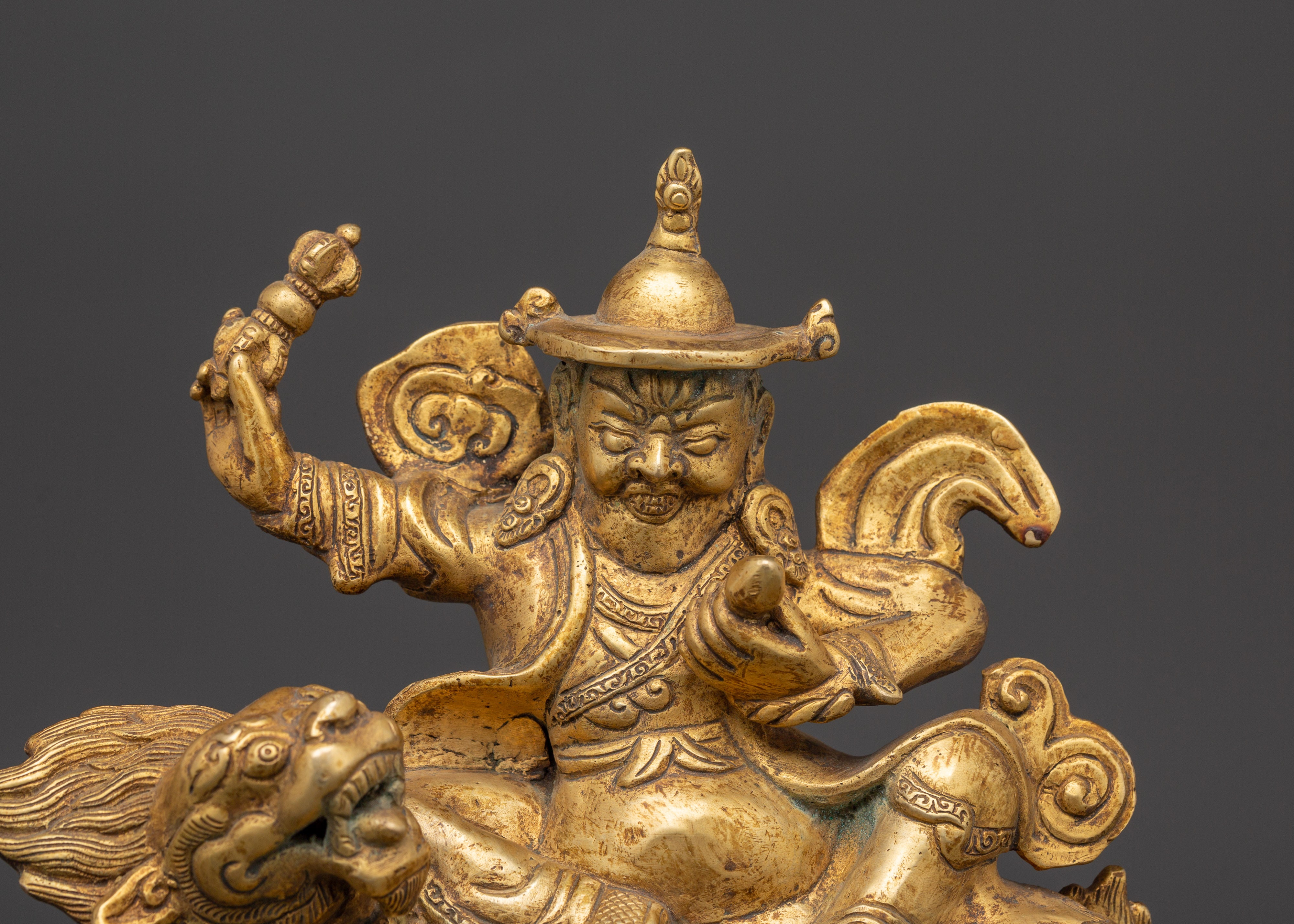 Traditional Tibetan Dorje Legpa Stateu | Fierce Protector Deity