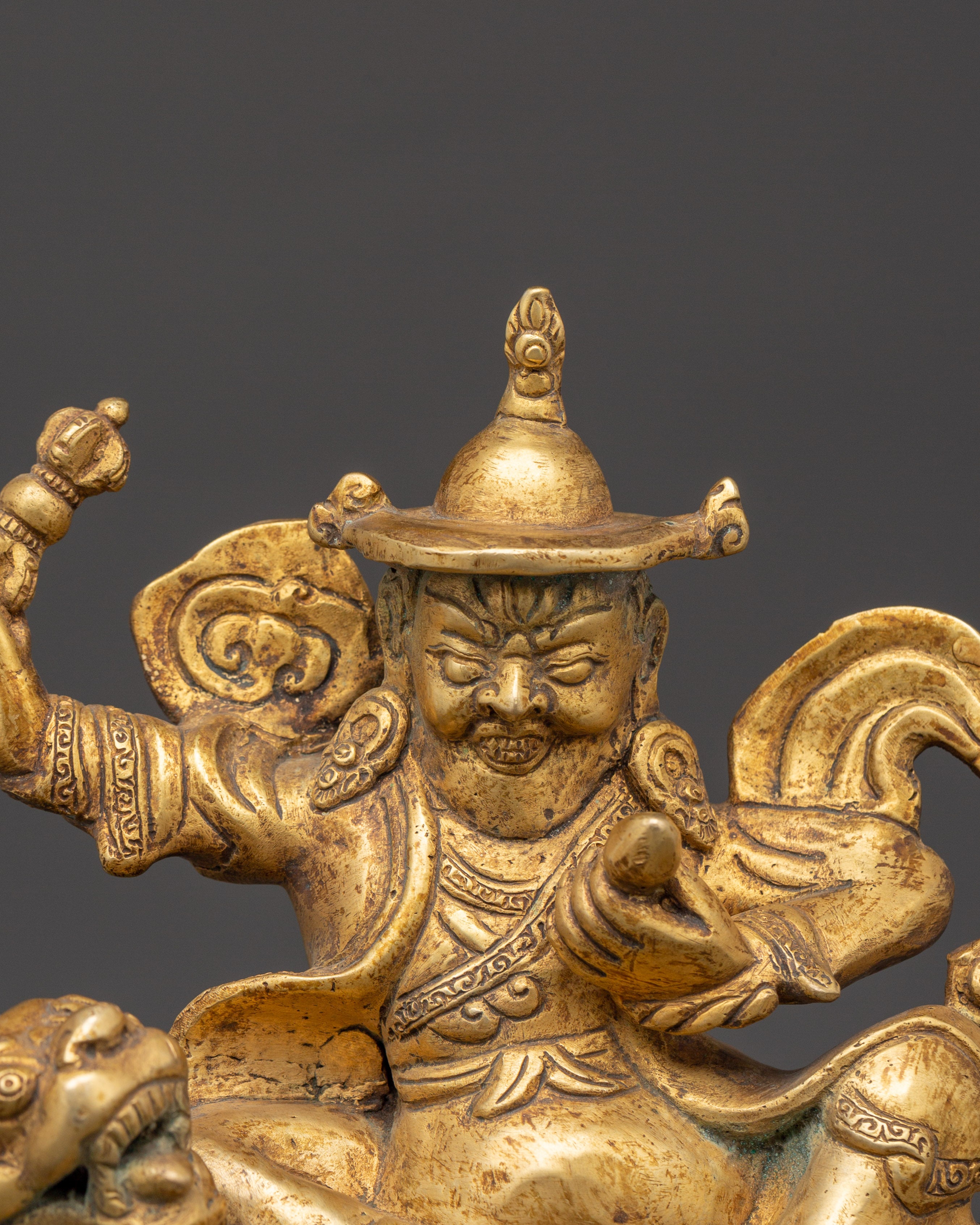 Traditional Tibetan Dorje Legpa Stateu | Fierce Protector Deity