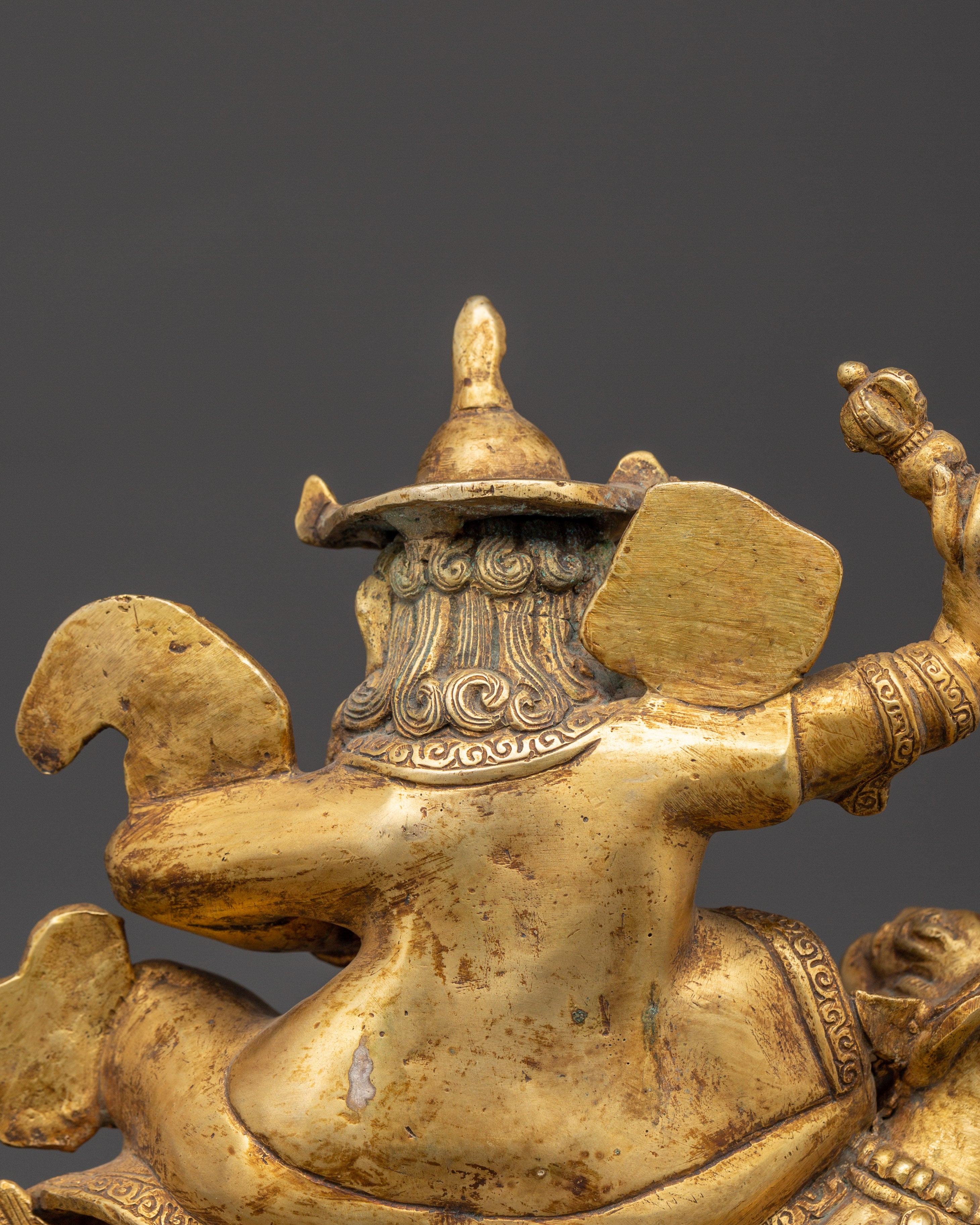 Traditional Tibetan Dorje Legpa Stateu | Fierce Protector Deity