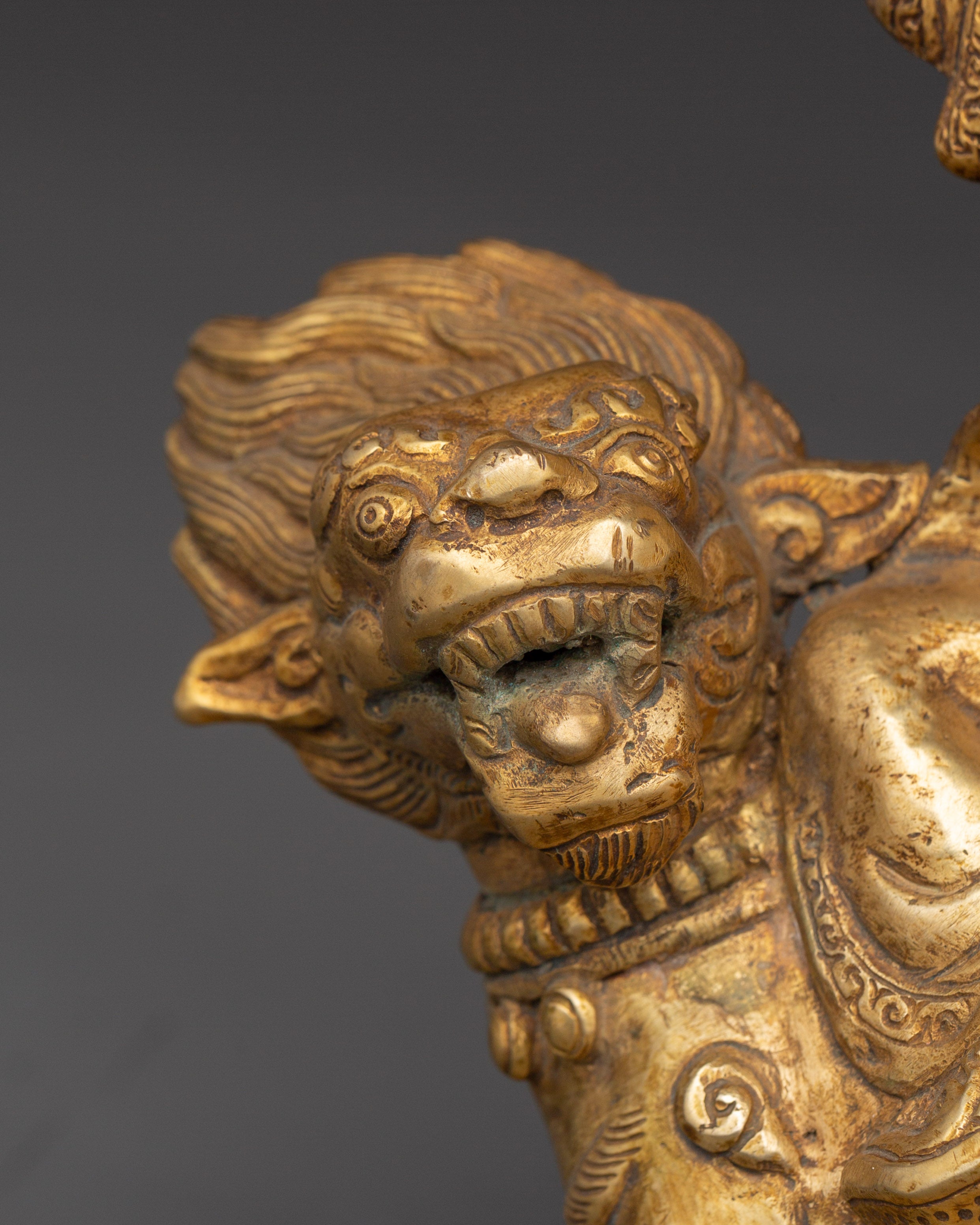 Traditional Tibetan Dorje Legpa Stateu | Fierce Protector Deity