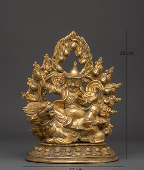 Traditional Tibetan Dorje Legpa Stateu | Fierce Protector Deity