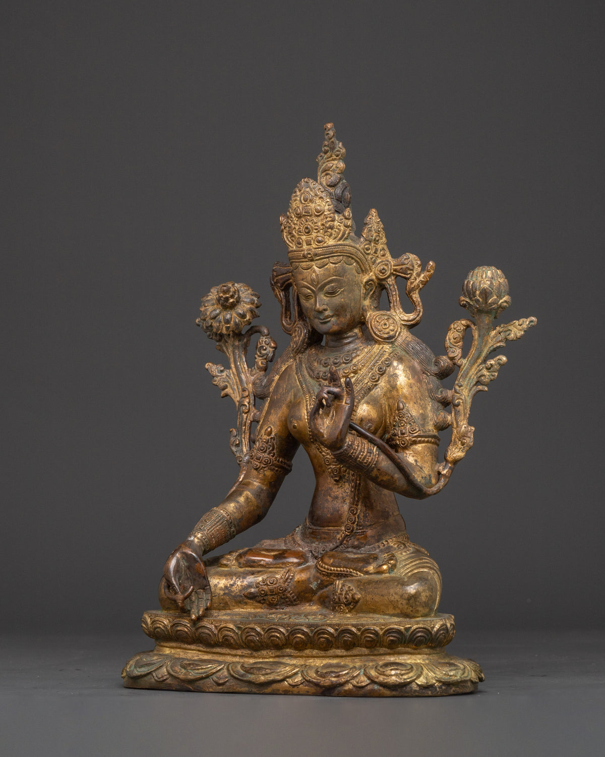 Handcrafted White Tara Brass Statue | For Healing and Mindfulness