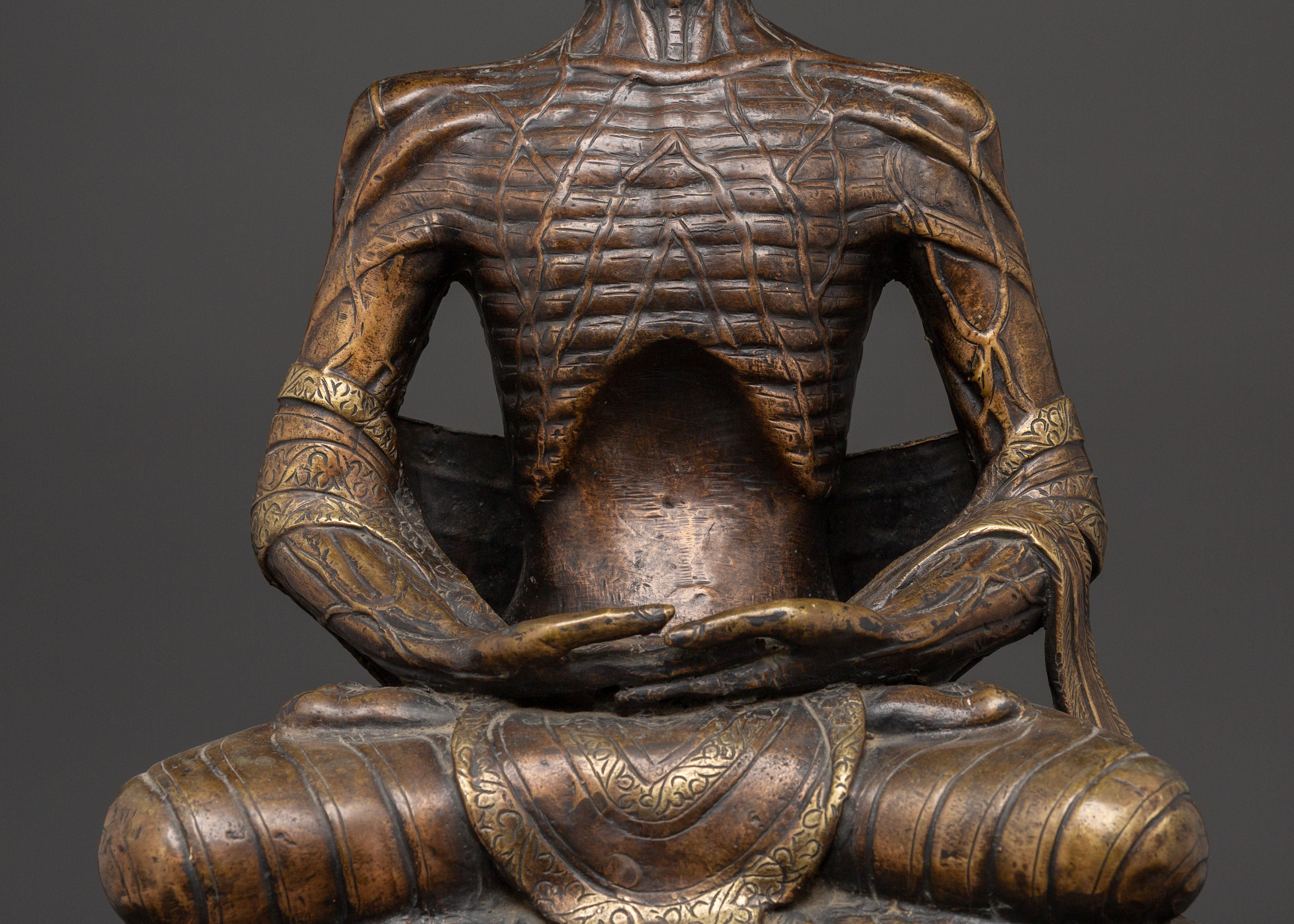 Oxidized Copper Fasting Buddha | For Enlightenment and Spiritual Awakening