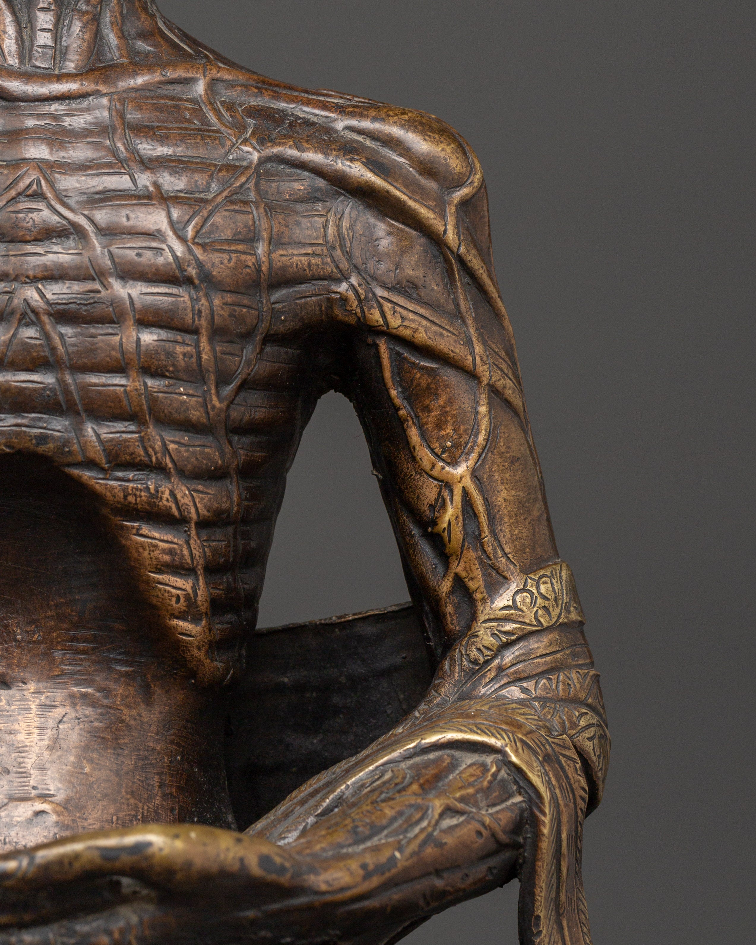 Oxidized Copper Fasting Buddha | For Enlightenment and Spiritual Awakening