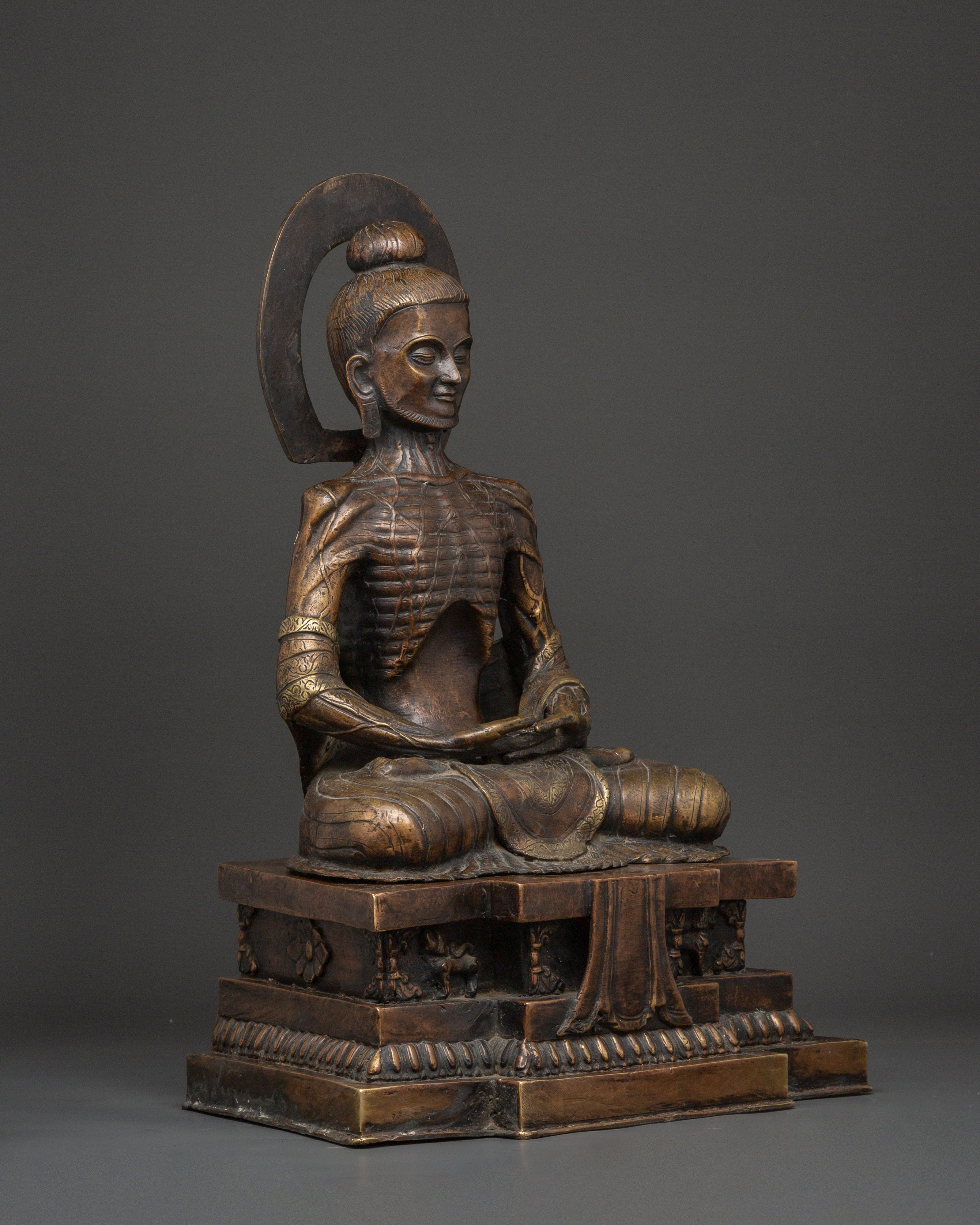 Oxidized Copper Fasting Buddha | For Enlightenment and Spiritual Awakening