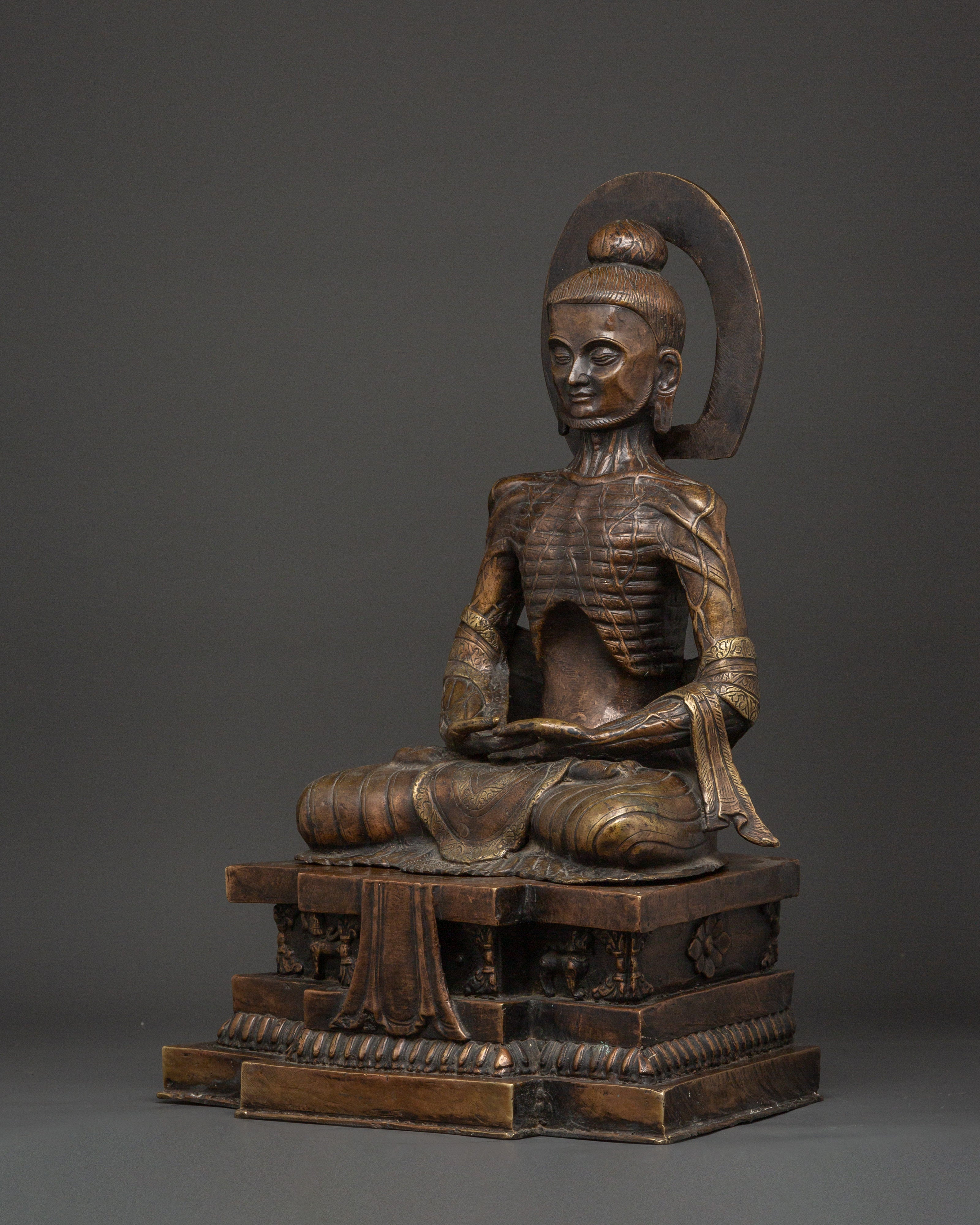 Oxidized Copper Fasting Buddha | For Enlightenment and Spiritual Awakening