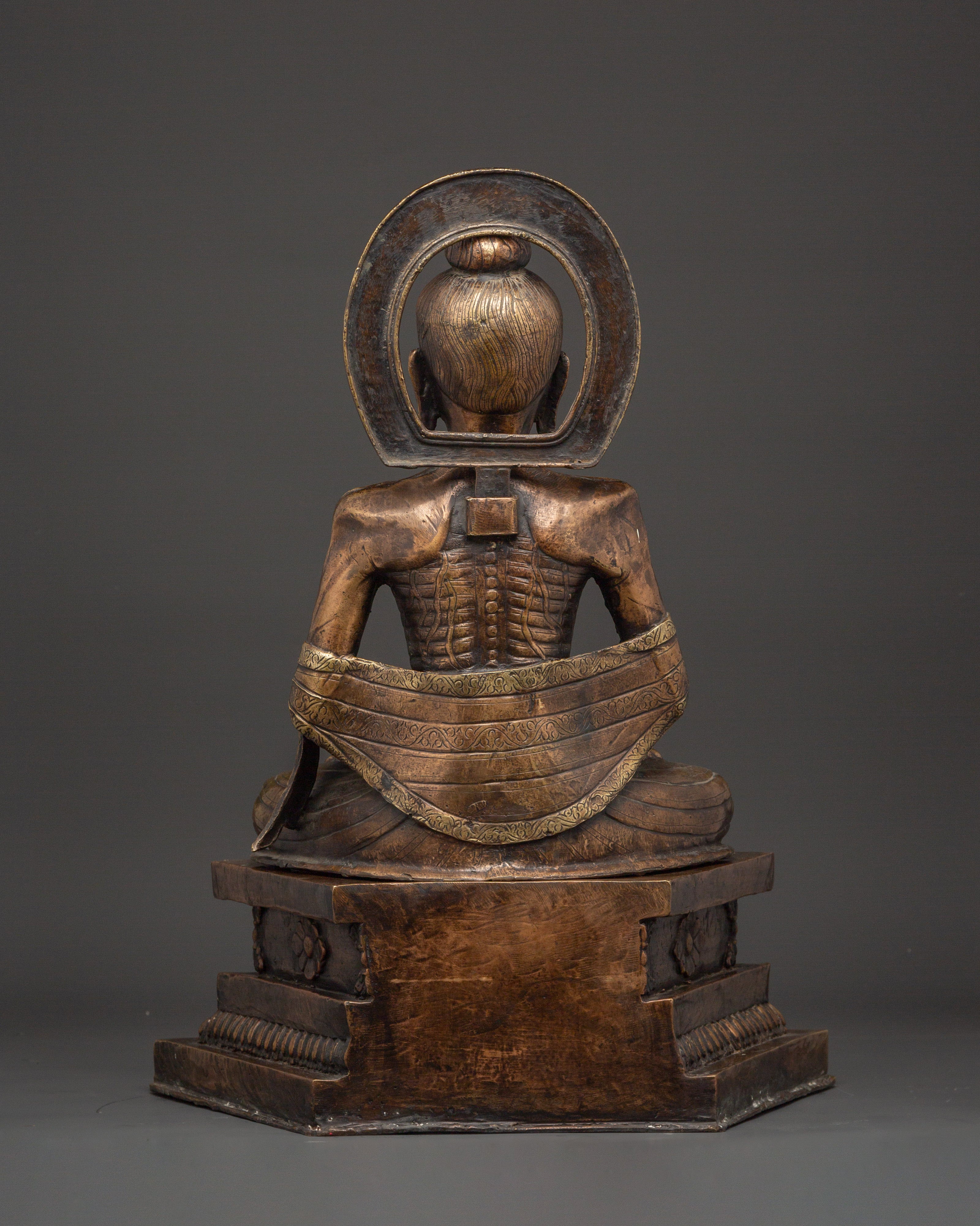 Oxidized Copper Fasting Buddha | For Enlightenment and Spiritual Awakening