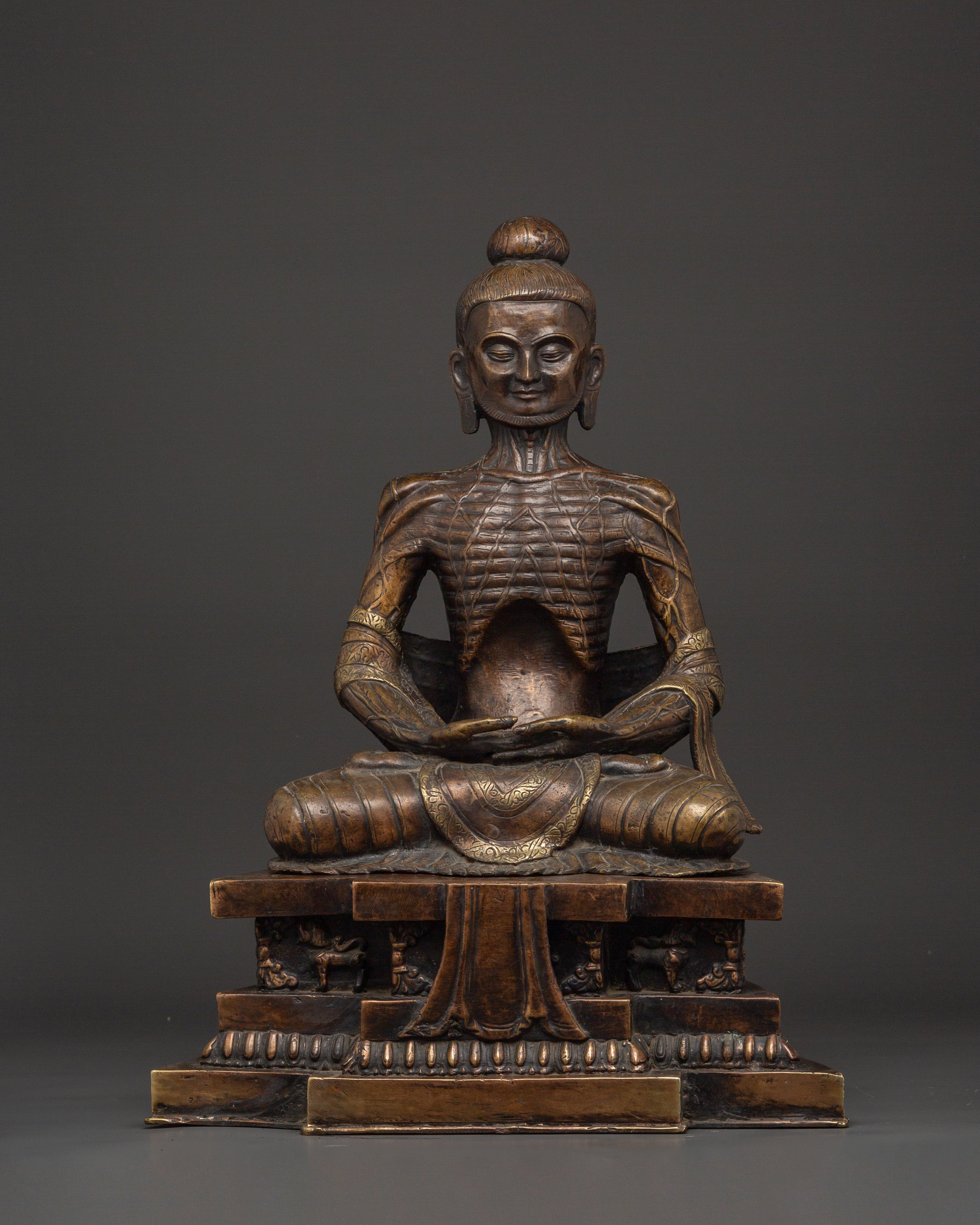 Oxidized Copper Fasting Buddha | For Enlightenment and Spiritual Awakening