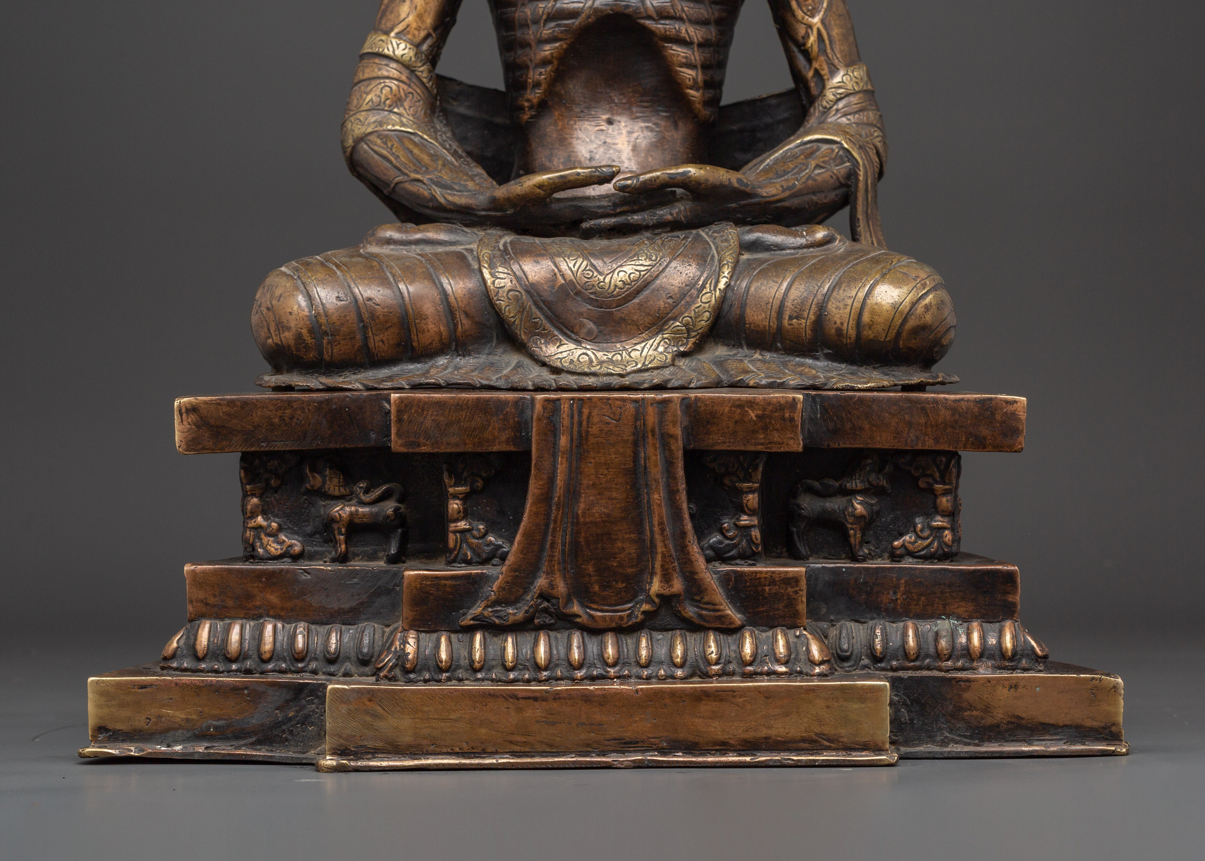 Oxidized Copper Fasting Buddha | For Enlightenment and Spiritual Awakening