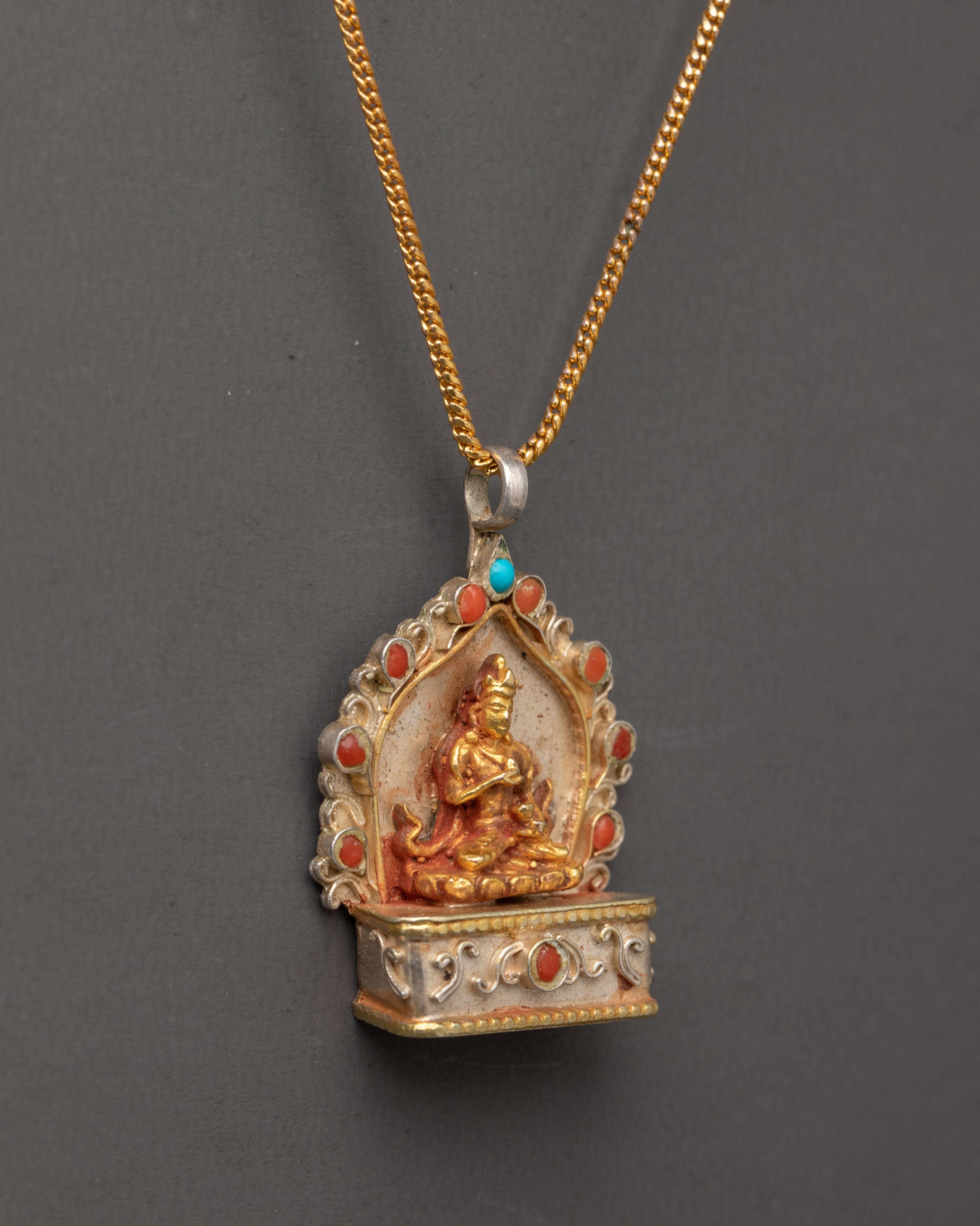 Handmade Vajrasattva Locket | Tibetan Buddhist Silver Amulet