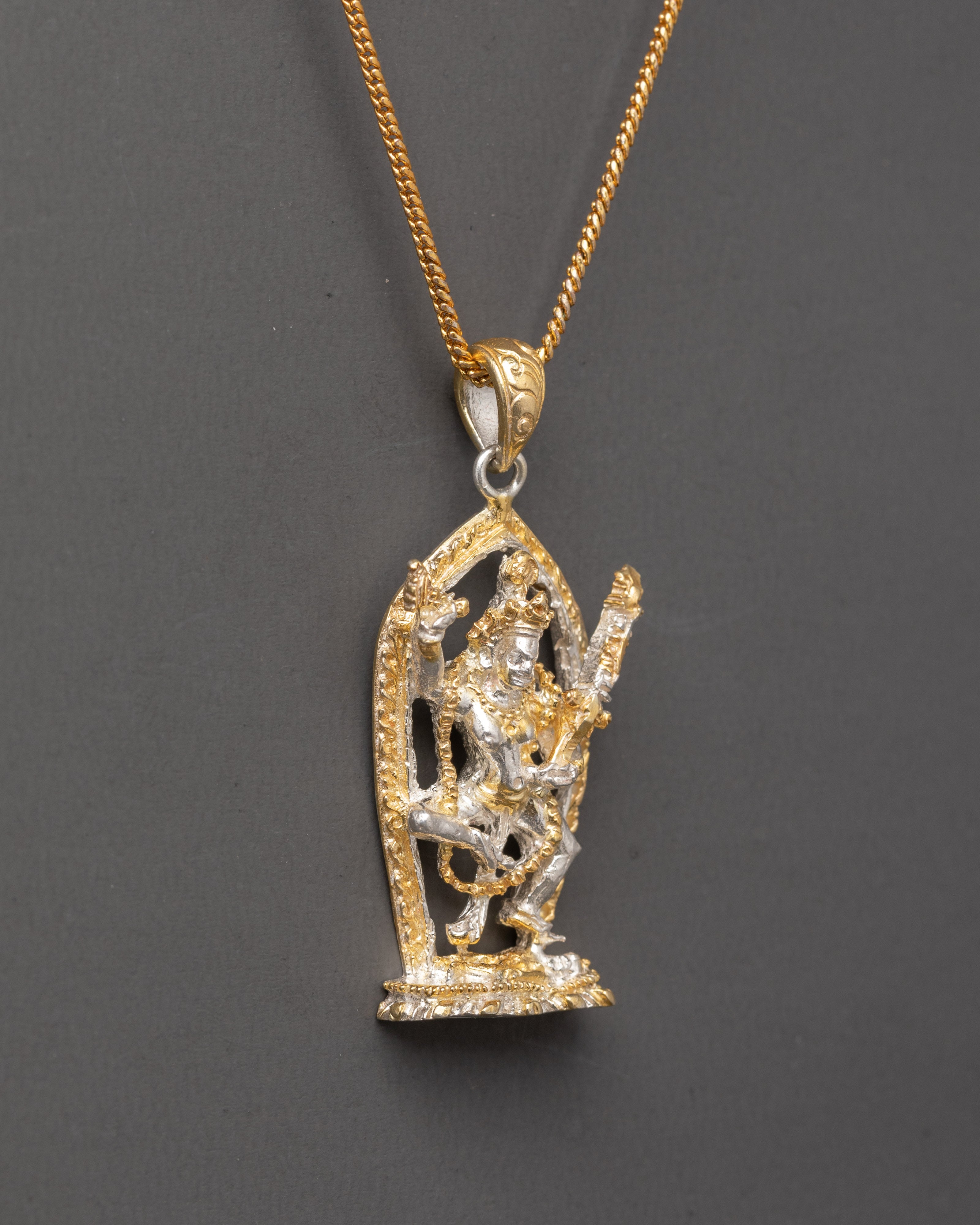 Sacred Dorje Phagmo Pendant | Pure Silver & Gold Plated Design