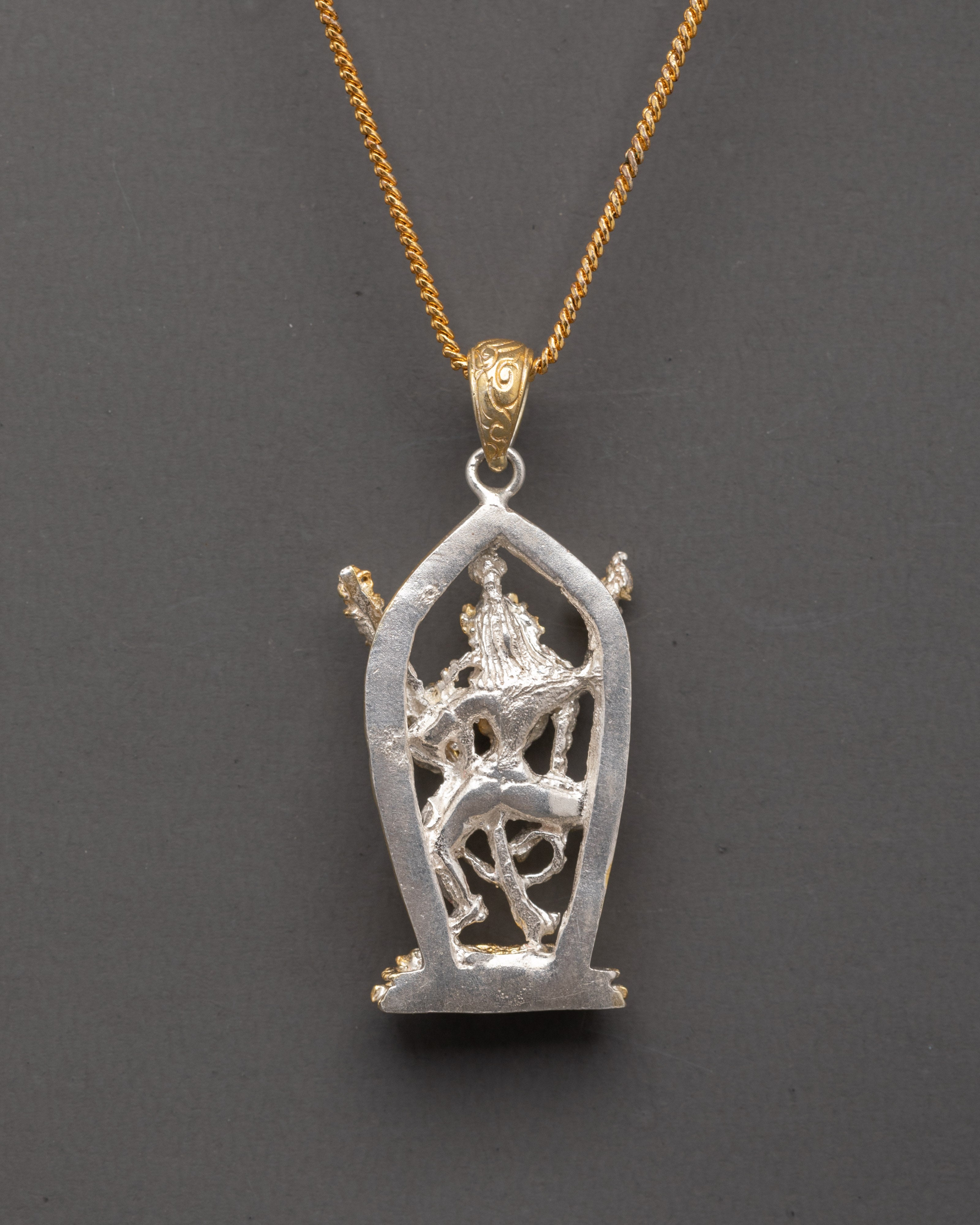 Sacred Dorje Phagmo Pendant | Pure Silver & Gold Plated Design