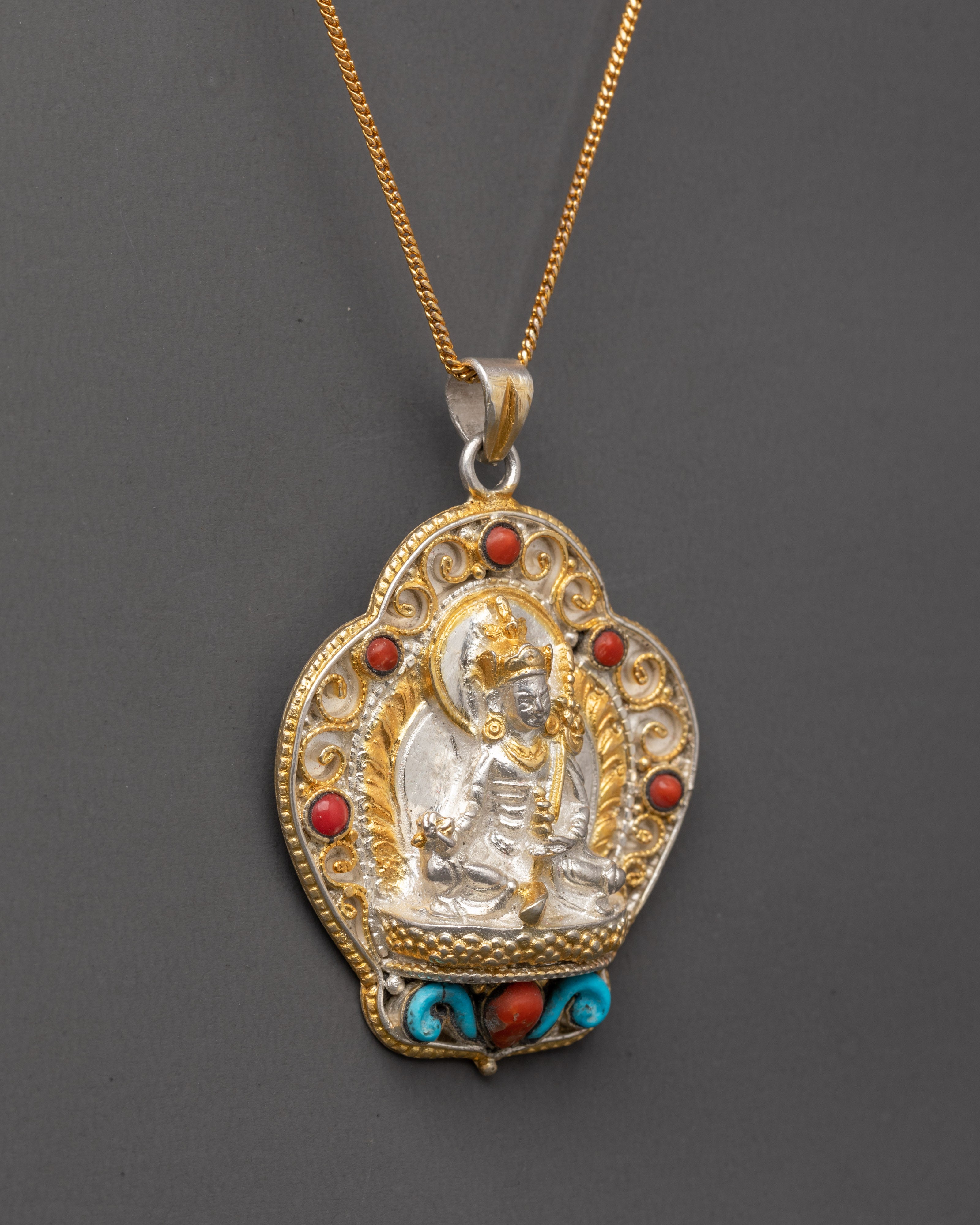 Pure Silver Padmasambhava Locket | Spiritual Jewelry for Wisdom
