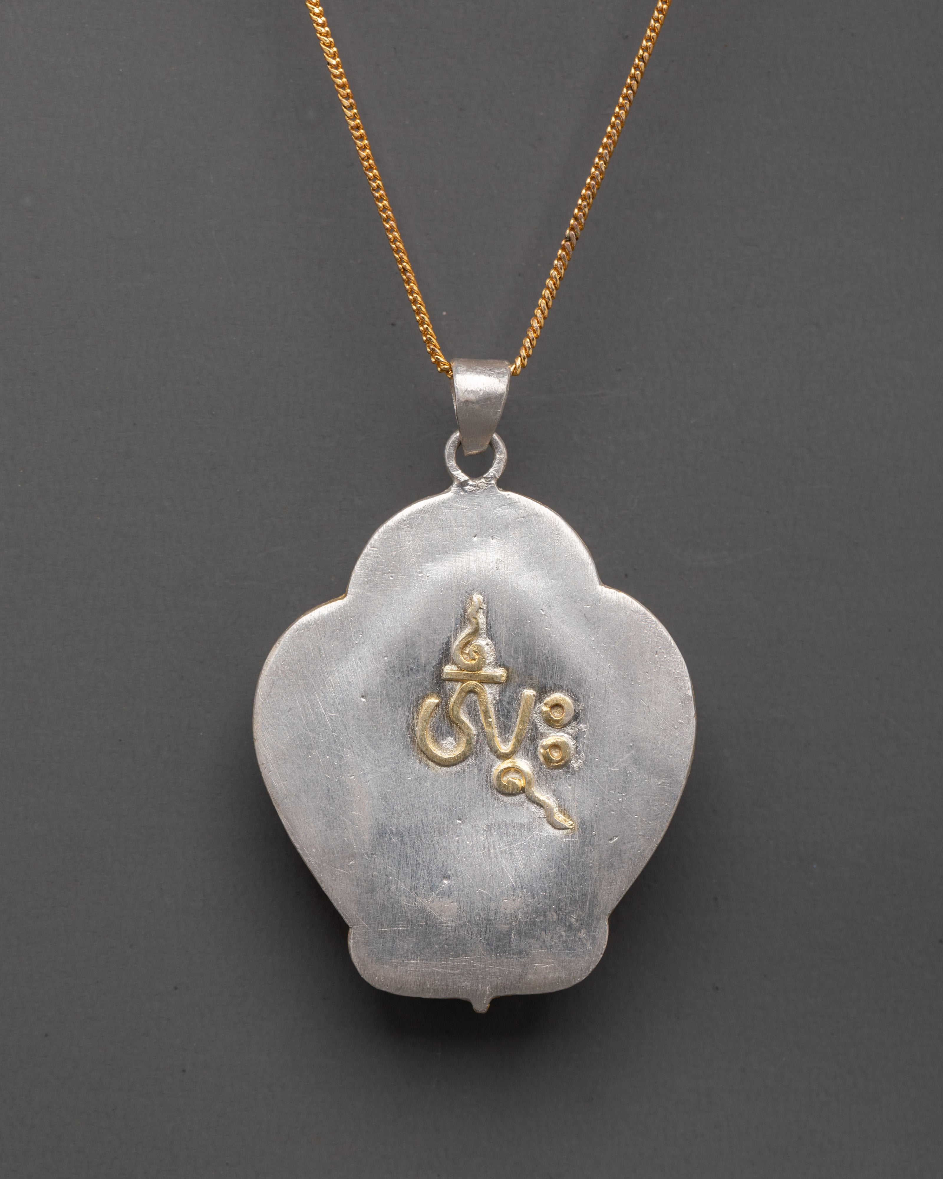 Pure Silver Padmasambhava Locket | Spiritual Jewelry for Wisdom