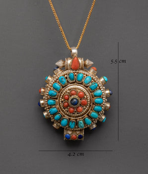 Tibetan Buddhist Ghau Box Locket for Accessory | Symbol of Protection