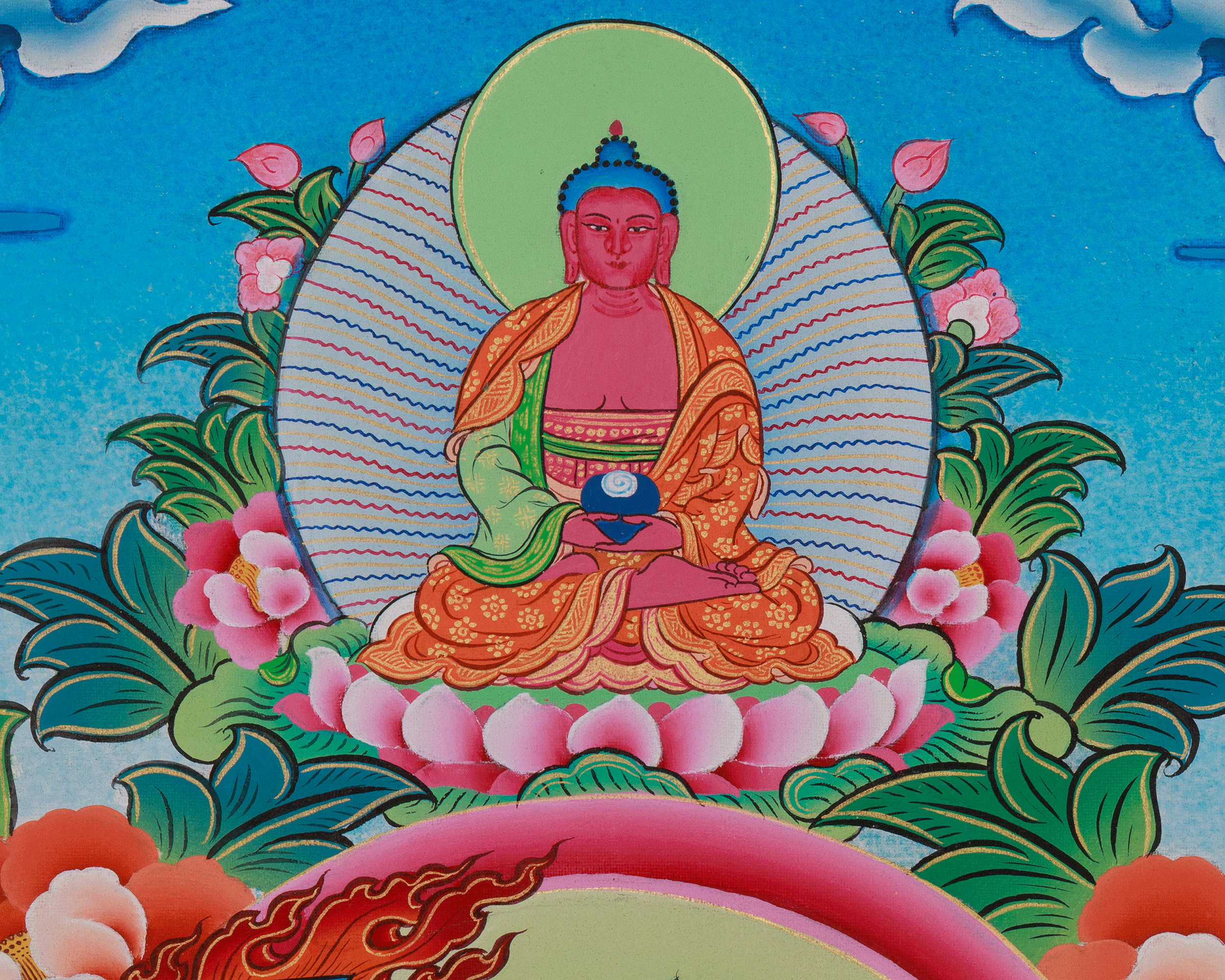 Manjushri the Buddha of Wisdom Thangka | Enlightened Insight