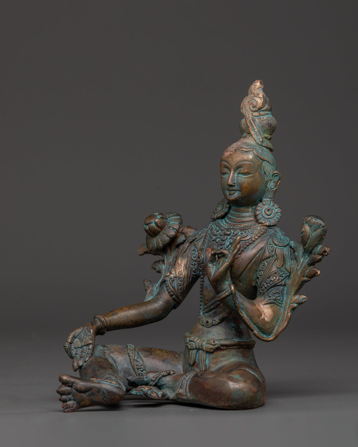 Peaceful Green Tara Statue | Tibetan Goddess of Compassion