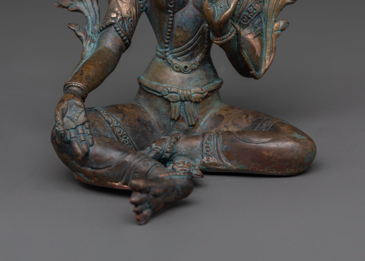 Peaceful Green Tara Statue | Tibetan Goddess of Compassion