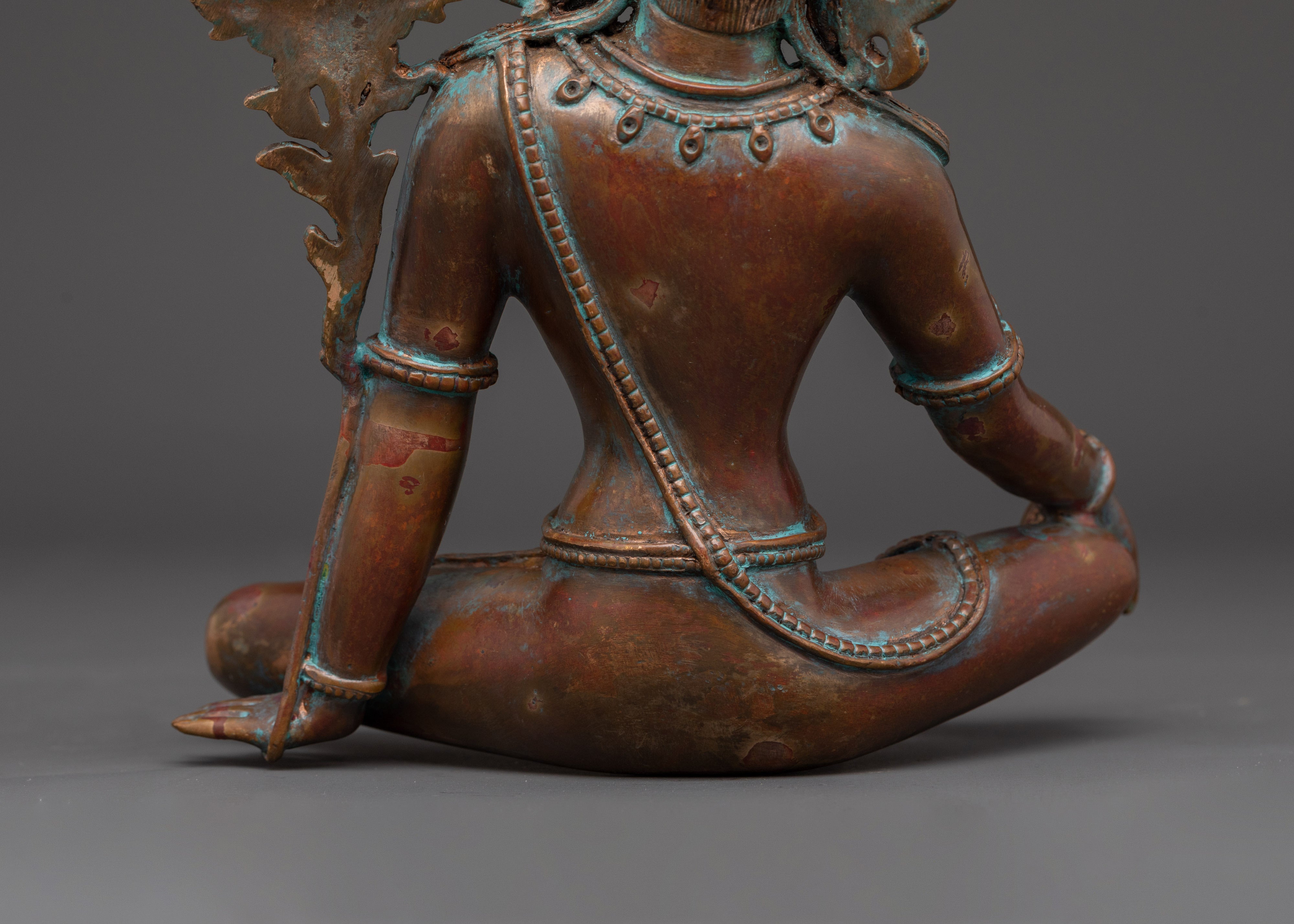 Divine Indra Deity Statue in Oxidized Copper