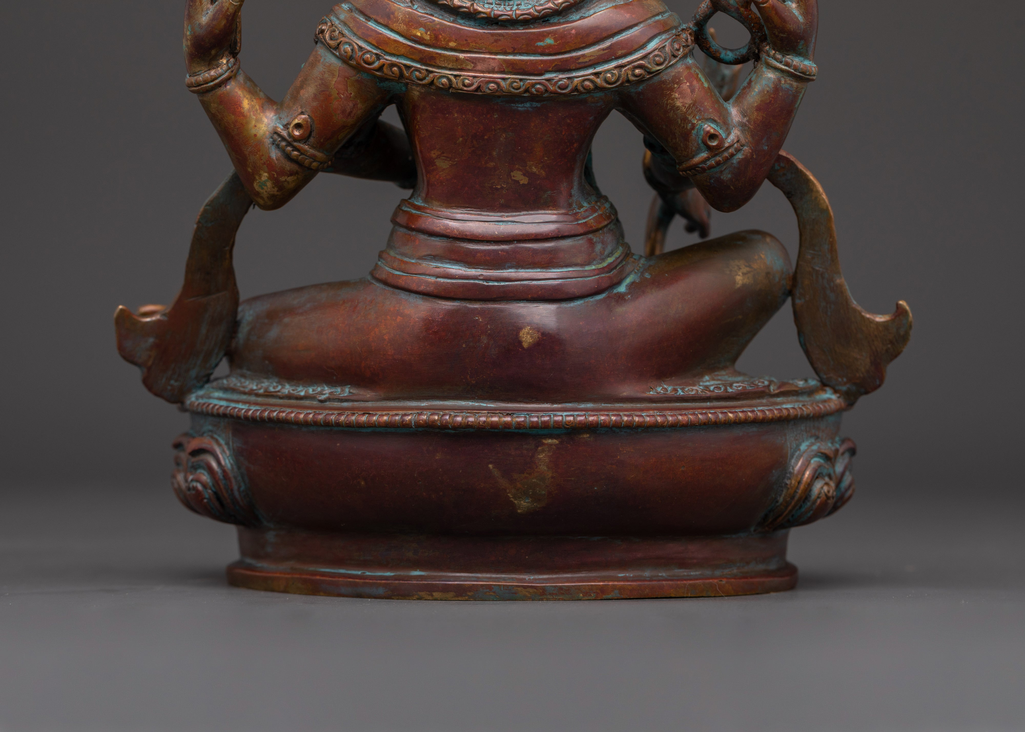Oxidized Copper Hindu Elephant God Statue