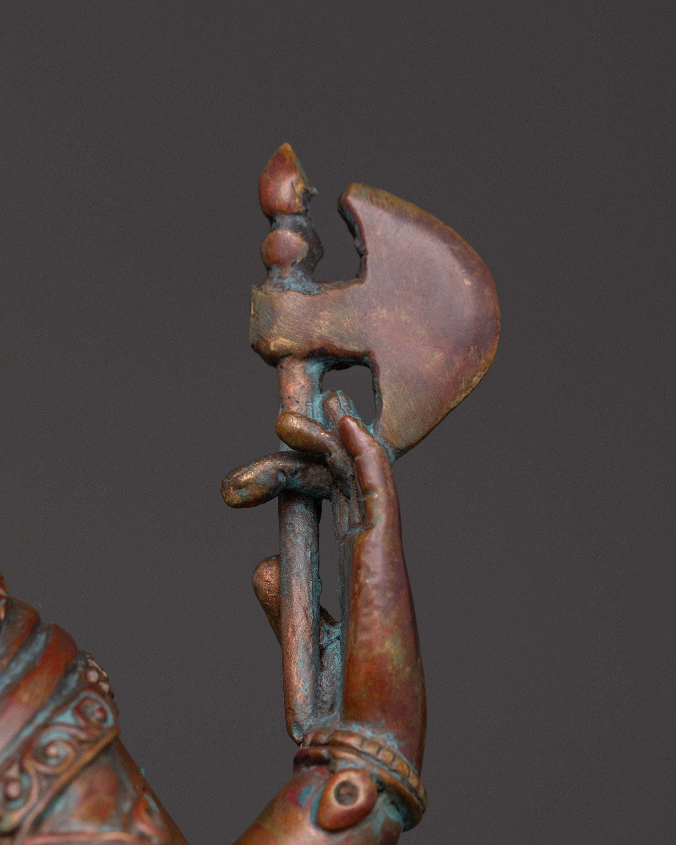 Oxidized Copper Hindu Elephant God Statue