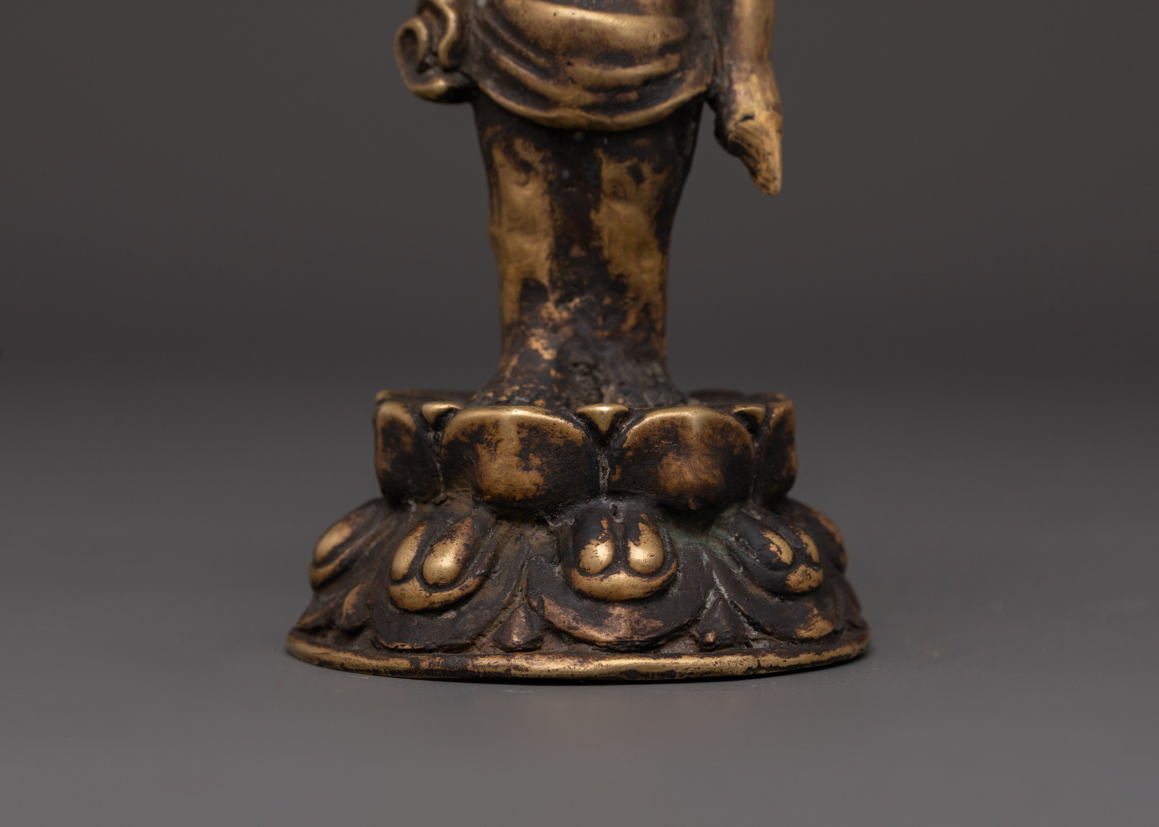 Infant Buddha Idol in Copper | Symbol of Enlightenment