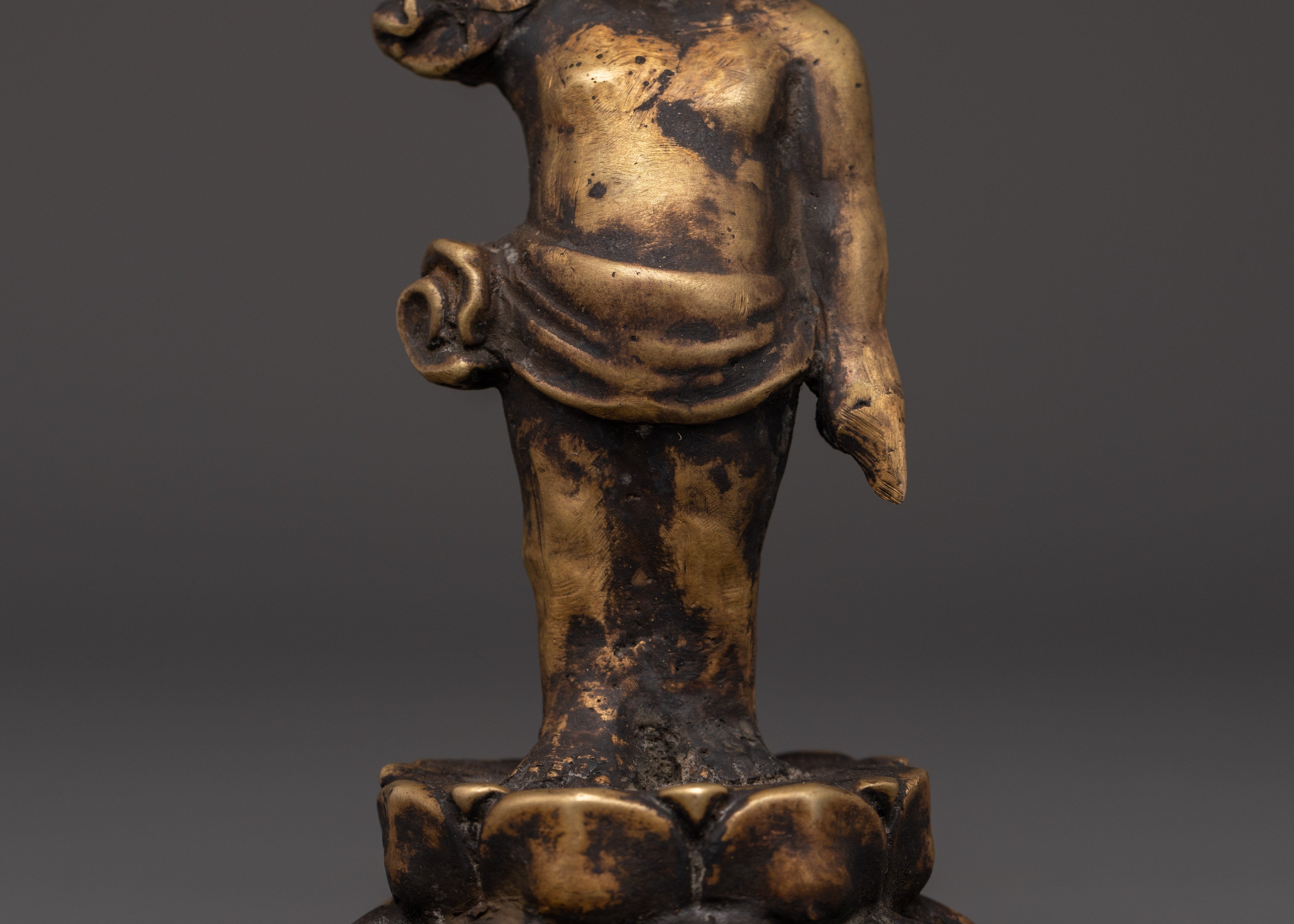 Infant Buddha Idol in Copper | Symbol of Enlightenment