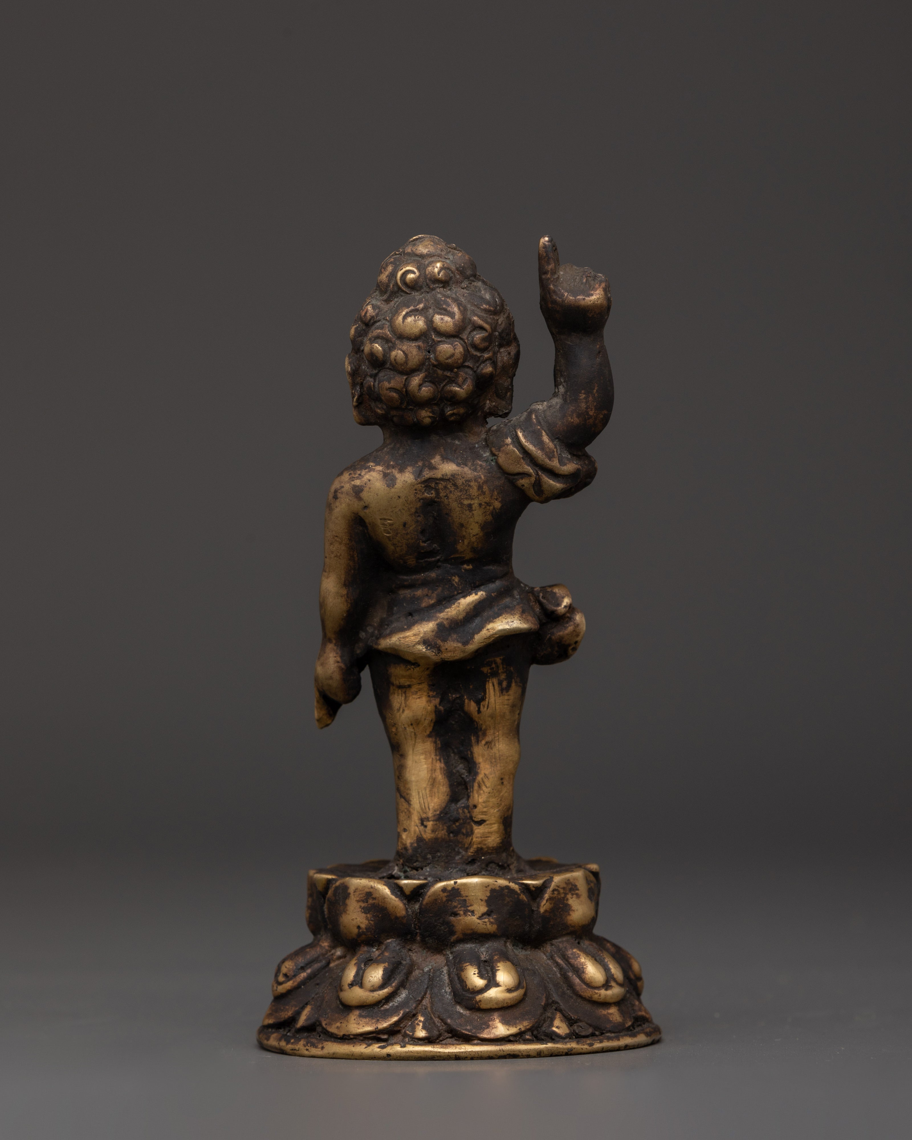 Infant Buddha Idol in Copper | Symbol of Enlightenment