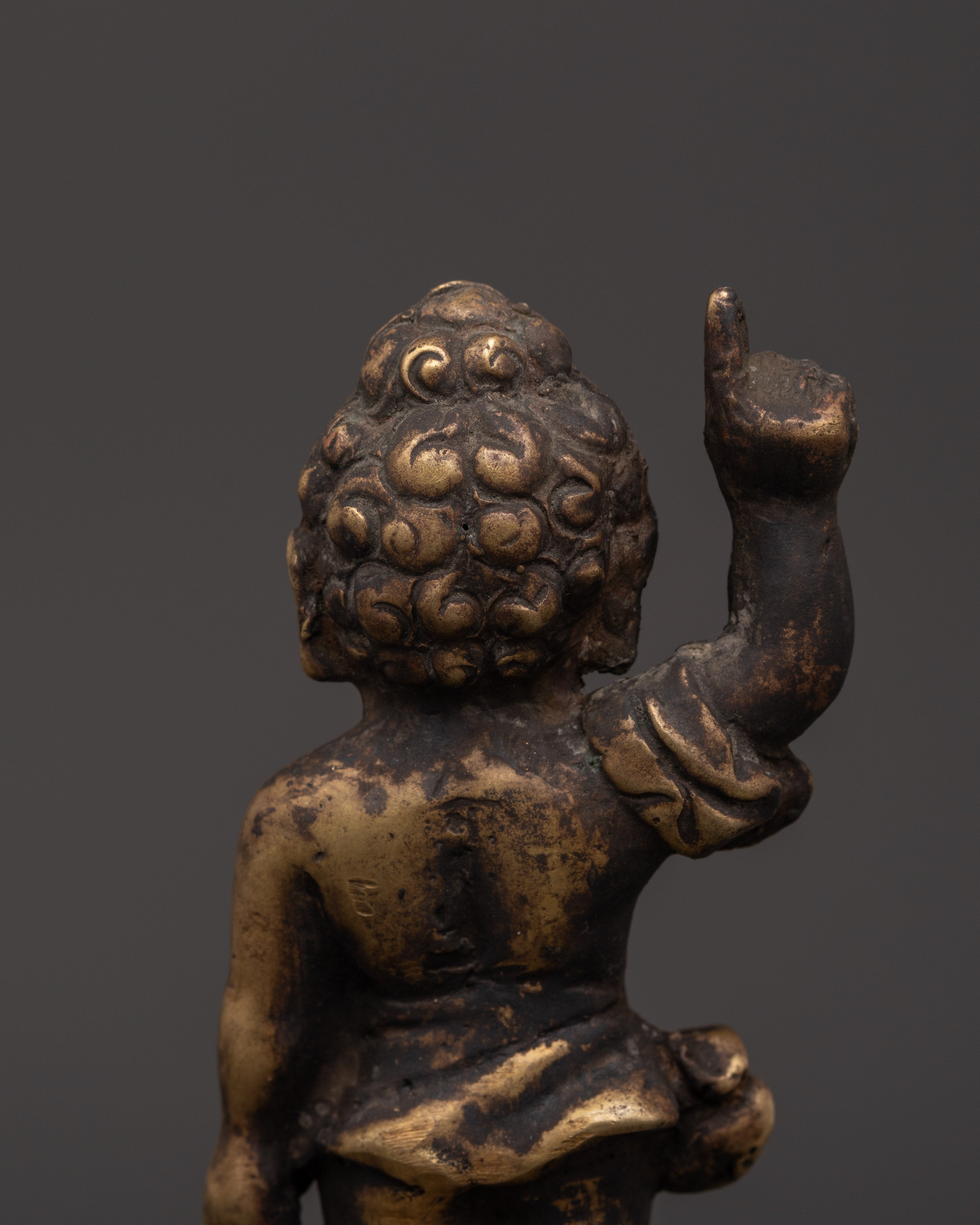 Infant Buddha Idol in Copper | Symbol of Enlightenment