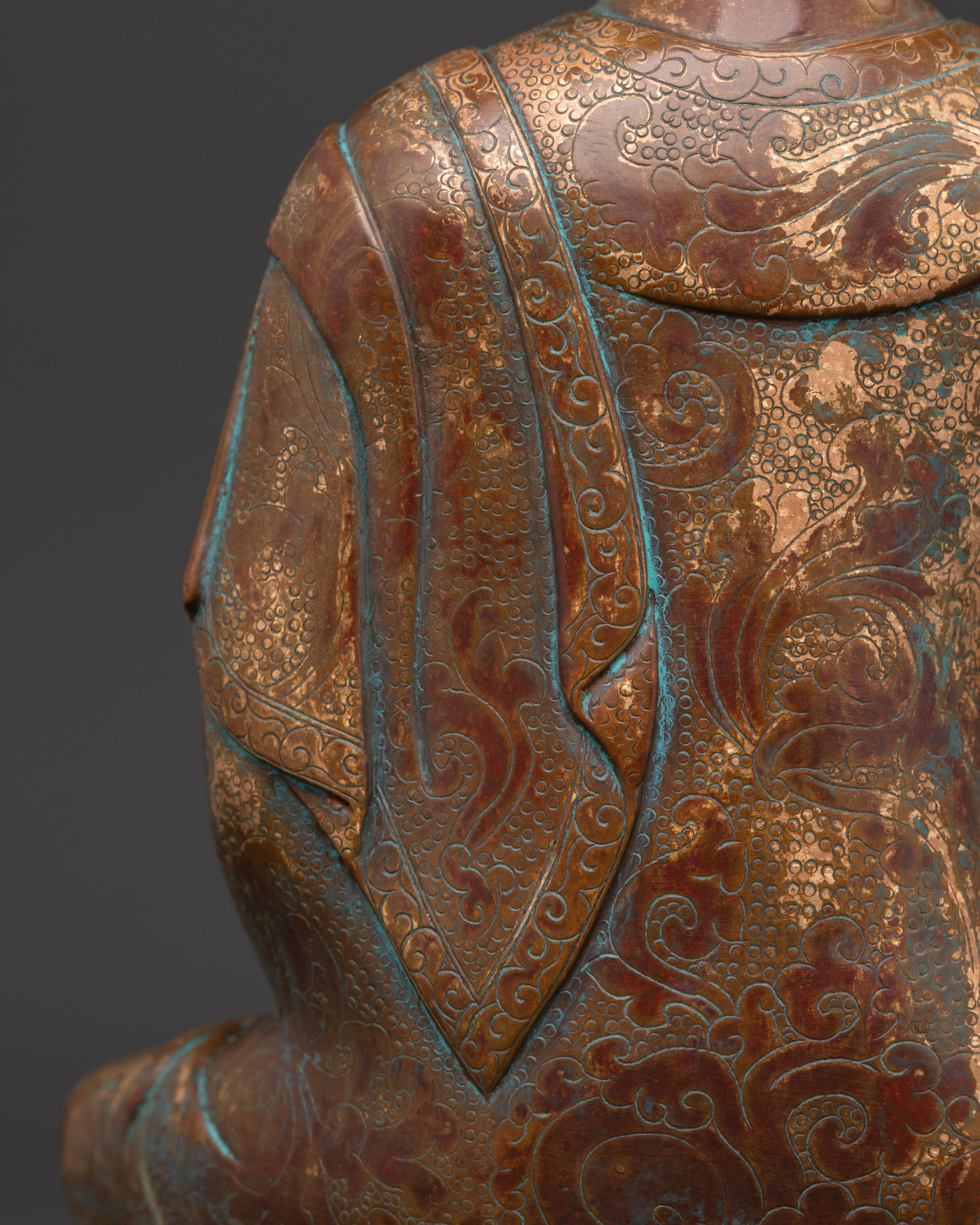 Dhyani Buddha Idol in Oxidized Copper
